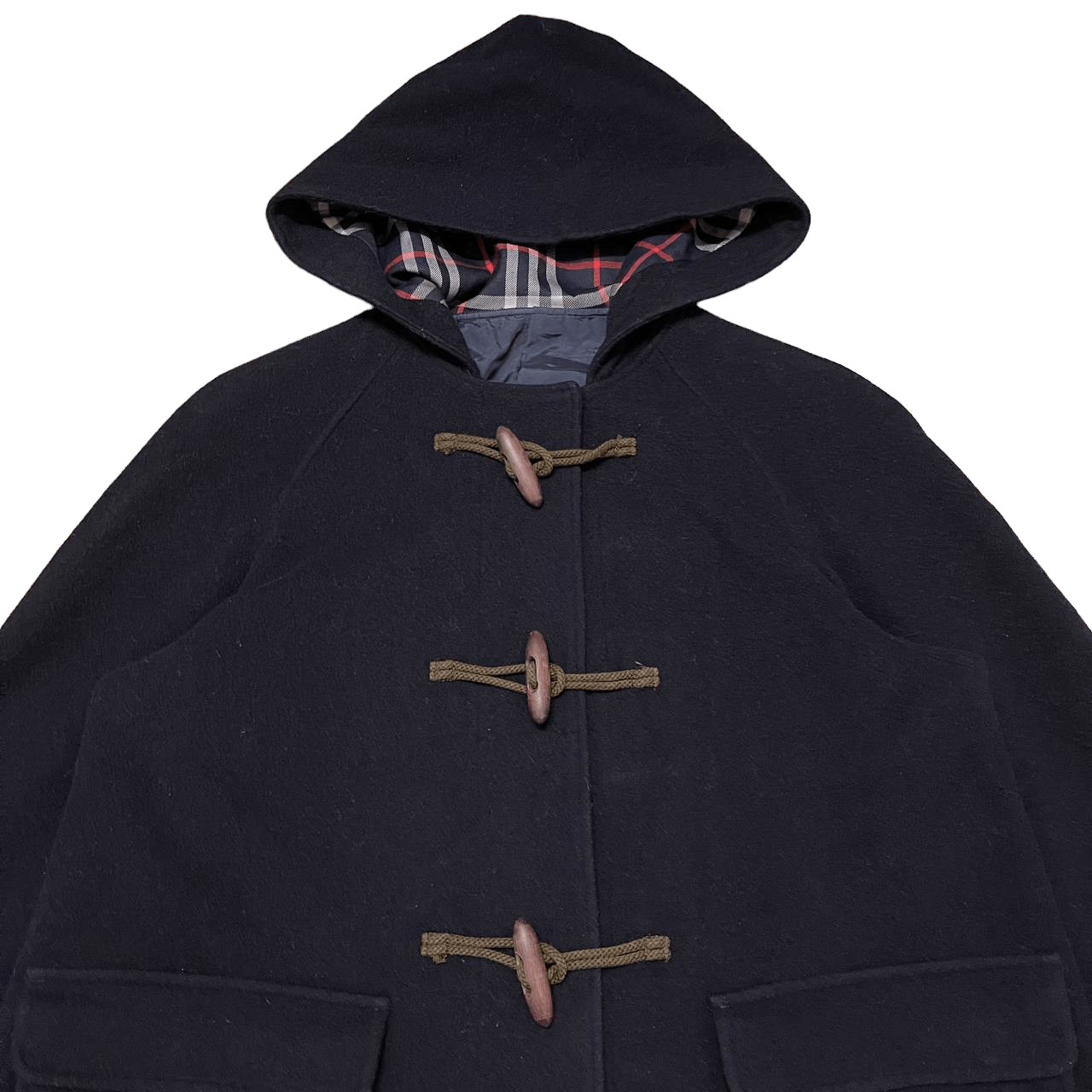 Burberry Vintage Burberry Nova Check Wool Duffle Hooded Coat Size US M / EU 48-50 / 2 - 2 Thumbnail