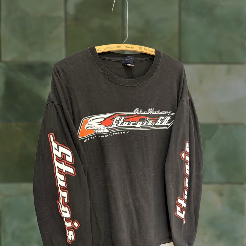 Vintage VINTAGE 2004 Sturgis Motorcycle Week Black Long Sleeve Shirt XL Mens Size US XL / EU 56 / 4 - 1 Thumbnail