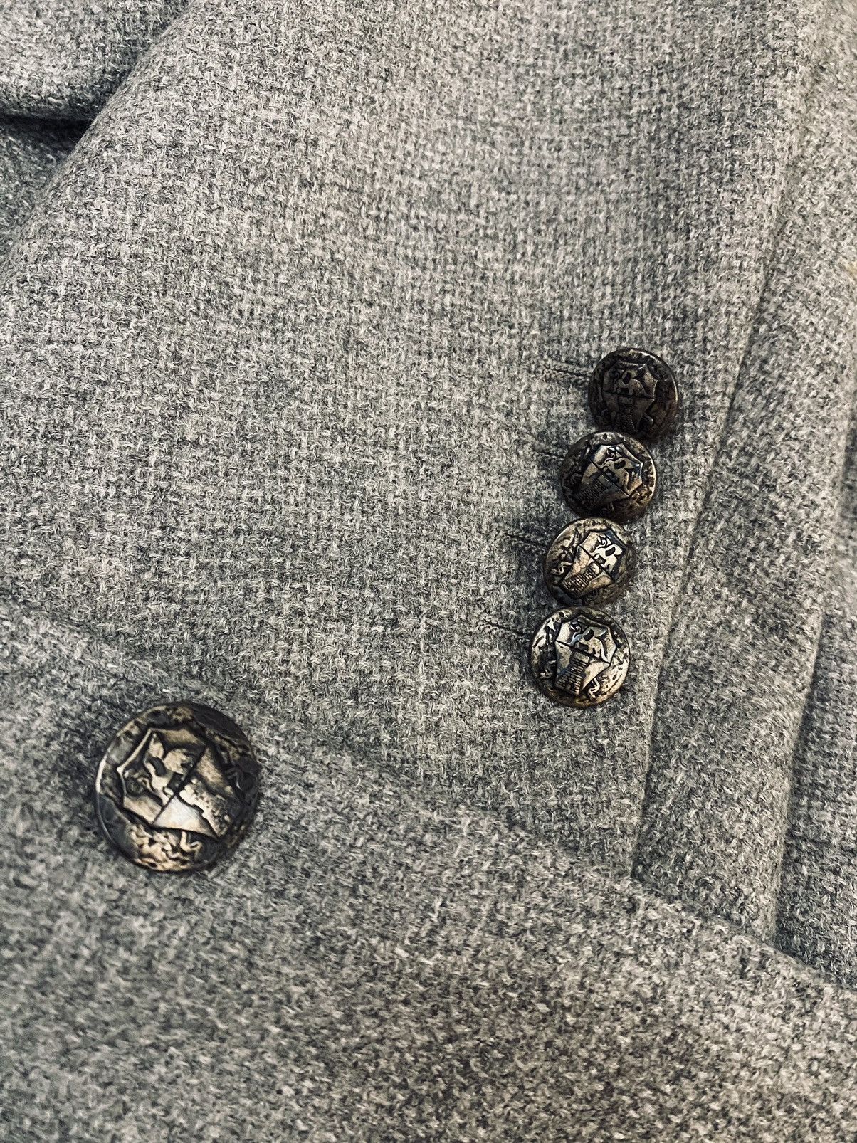 Brunello Cucinelli Brunello Cucinelli 🇮🇹 grey wool/cashmere logo blazer 52 NEW Size 42R - 5 Thumbnail
