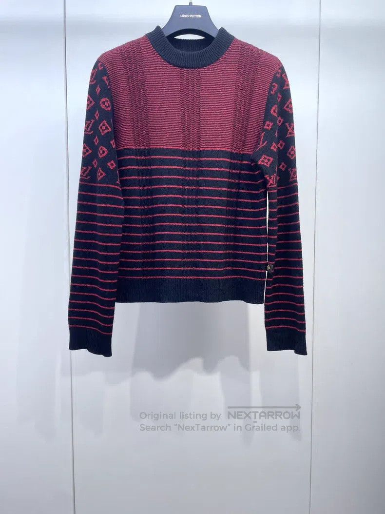 Louis Vuitton Louis Vuitton Red and black striped presbyopic sweater Size M / US 6-8 / IT 42-44 - 1 Thumbnail
