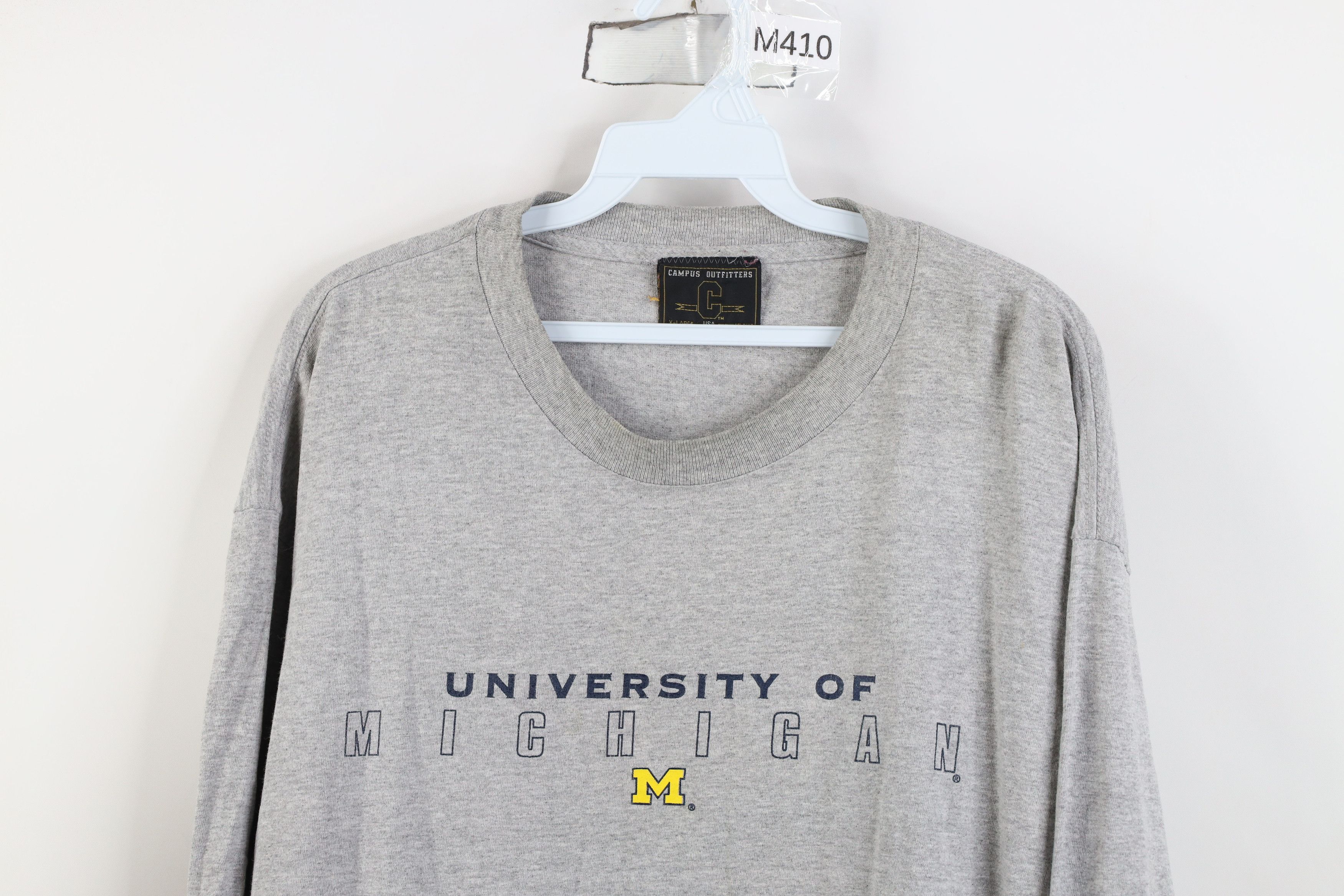 Vintage Vintage 90s University of Michigan Long Sleeve T-Shirt USA Size US XL / EU 56 / 4 - 2 Thumbnail