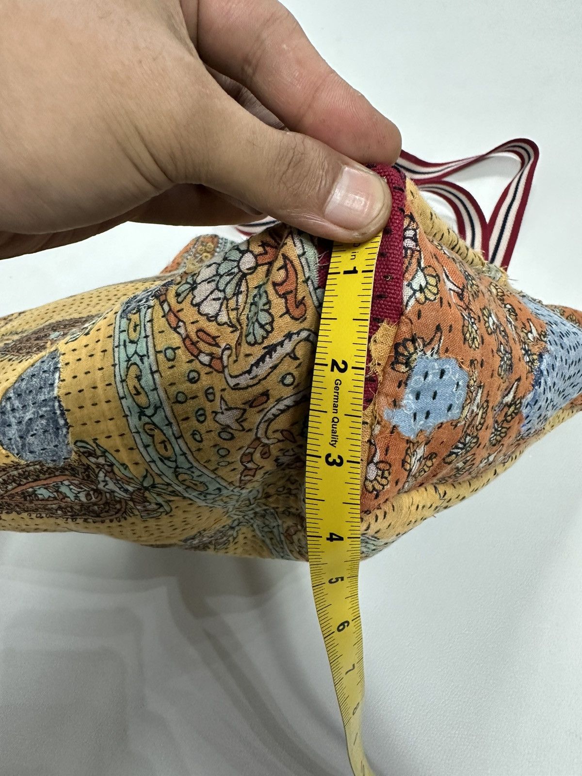 Handmade Custom Made Distressed denim Patchwork Boro Paisley tote bag Size ONE SIZE - 13 Thumbnail