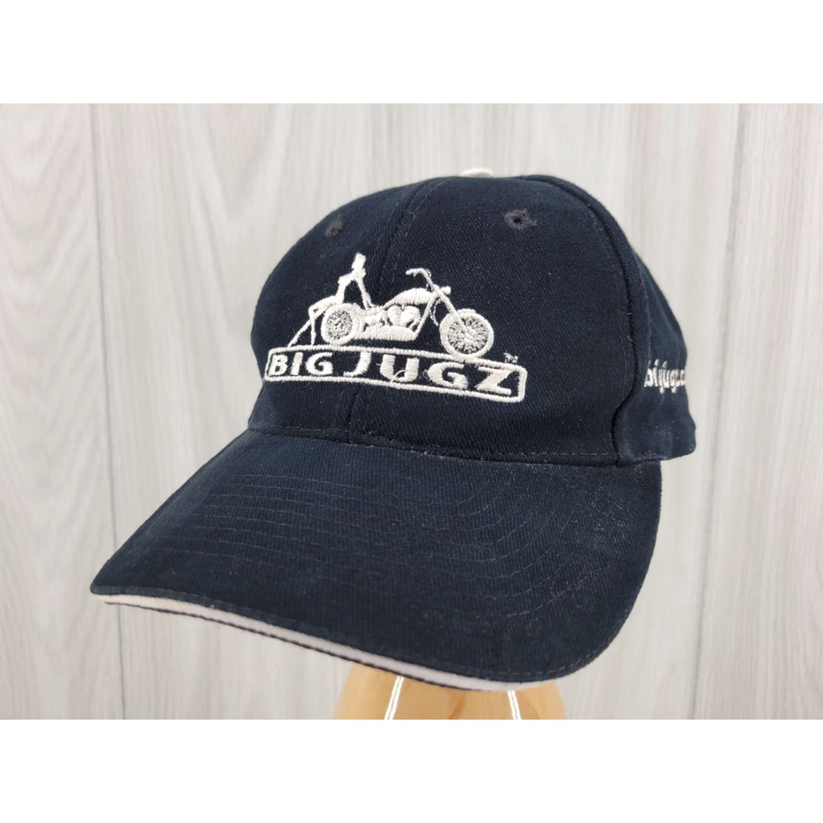 Vintage Big Jugz Biker Hat Baseball Cap Mens One Size Black Christmas Size ONE SIZE - 2 Thumbnail