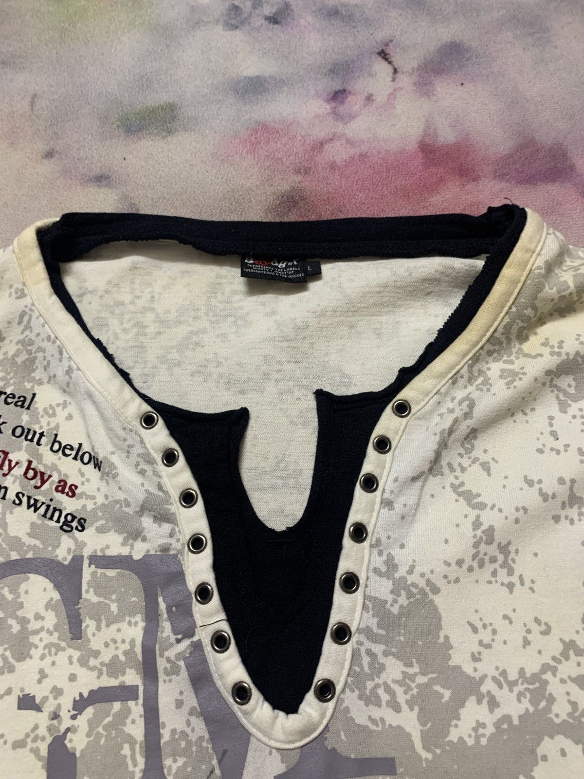 Hysteric Glamour Japanese Brand Badger Anarchy Mud Poem Double Layer Neck Size US M / EU 48-50 / 2 - 5 Thumbnail