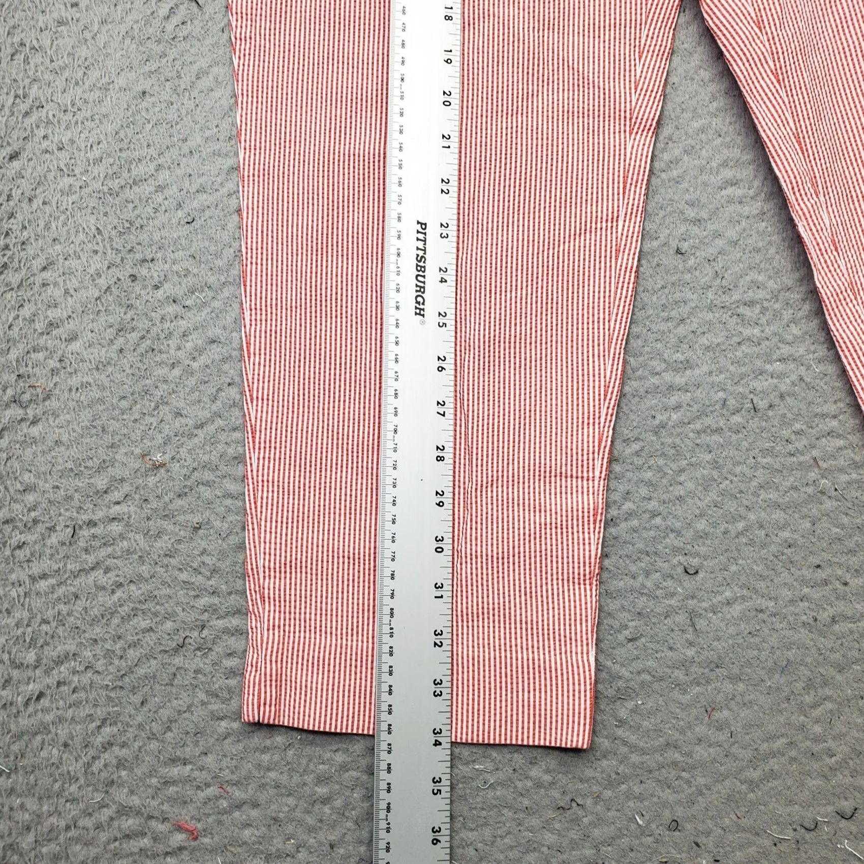 Talbots Talbots Cropped Pants Womens Size 14 Multicolor Striped Seersucker Flat Front Size 36" / US 14 / IT 50 - 3 Thumbnail