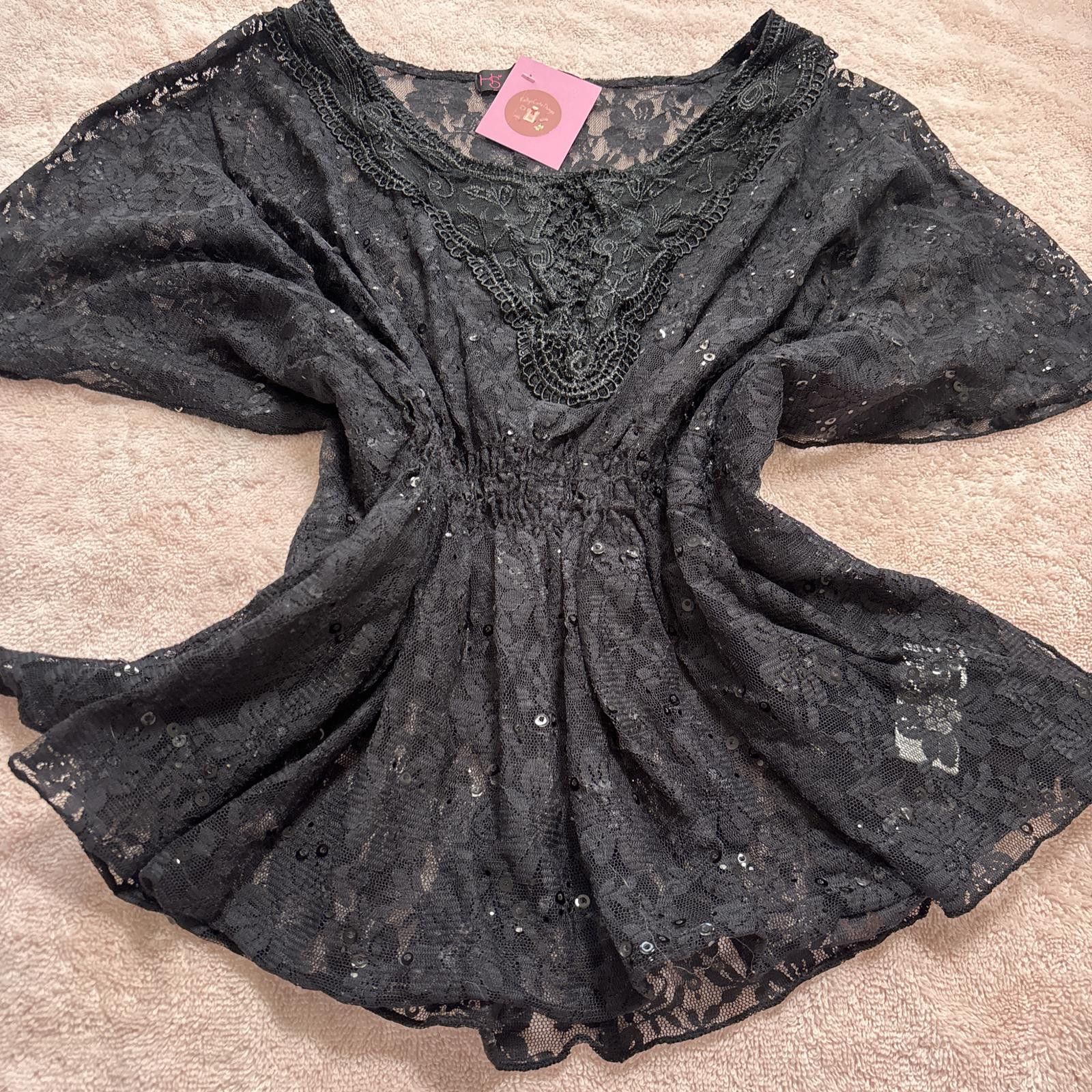 Other y2k grunge beaded lace blouse Size S / US 4 / IT 40 - 2 Thumbnail