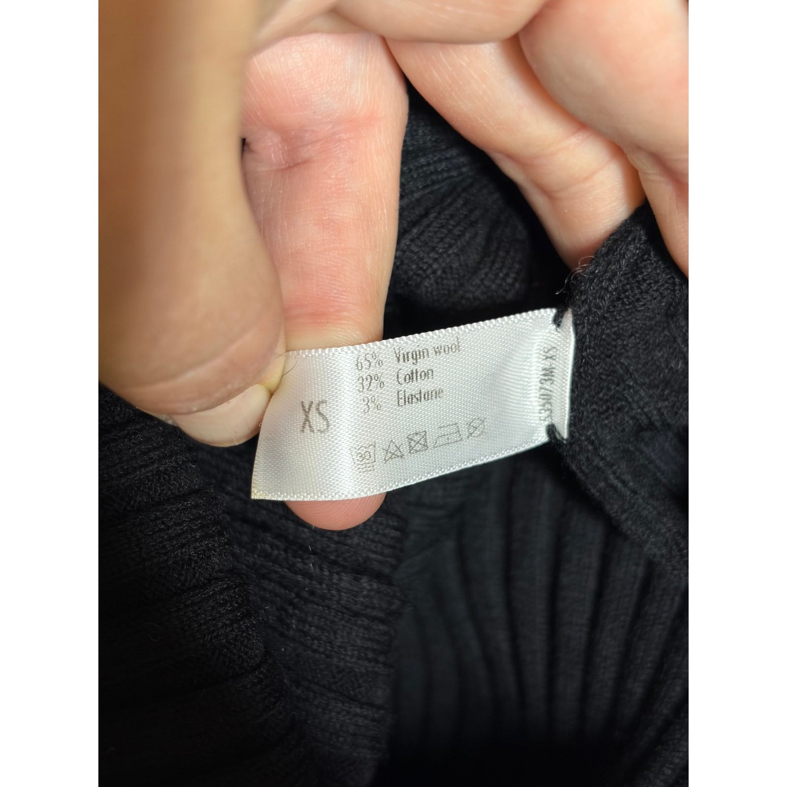 Wolford Wolford Round neck ribbed wool blend dress in black Sz XS Size XS / US 0-2 / IT 36-38 - 3 Thumbnail