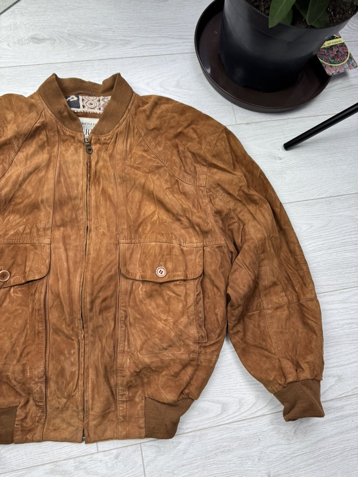 Hysteric Glamour CRAZY RICK OWENS STYLE SUEDE LEATHER JACKET FUR HOOD SWAG Size US M / EU 48-50 / 2 - 3 Thumbnail