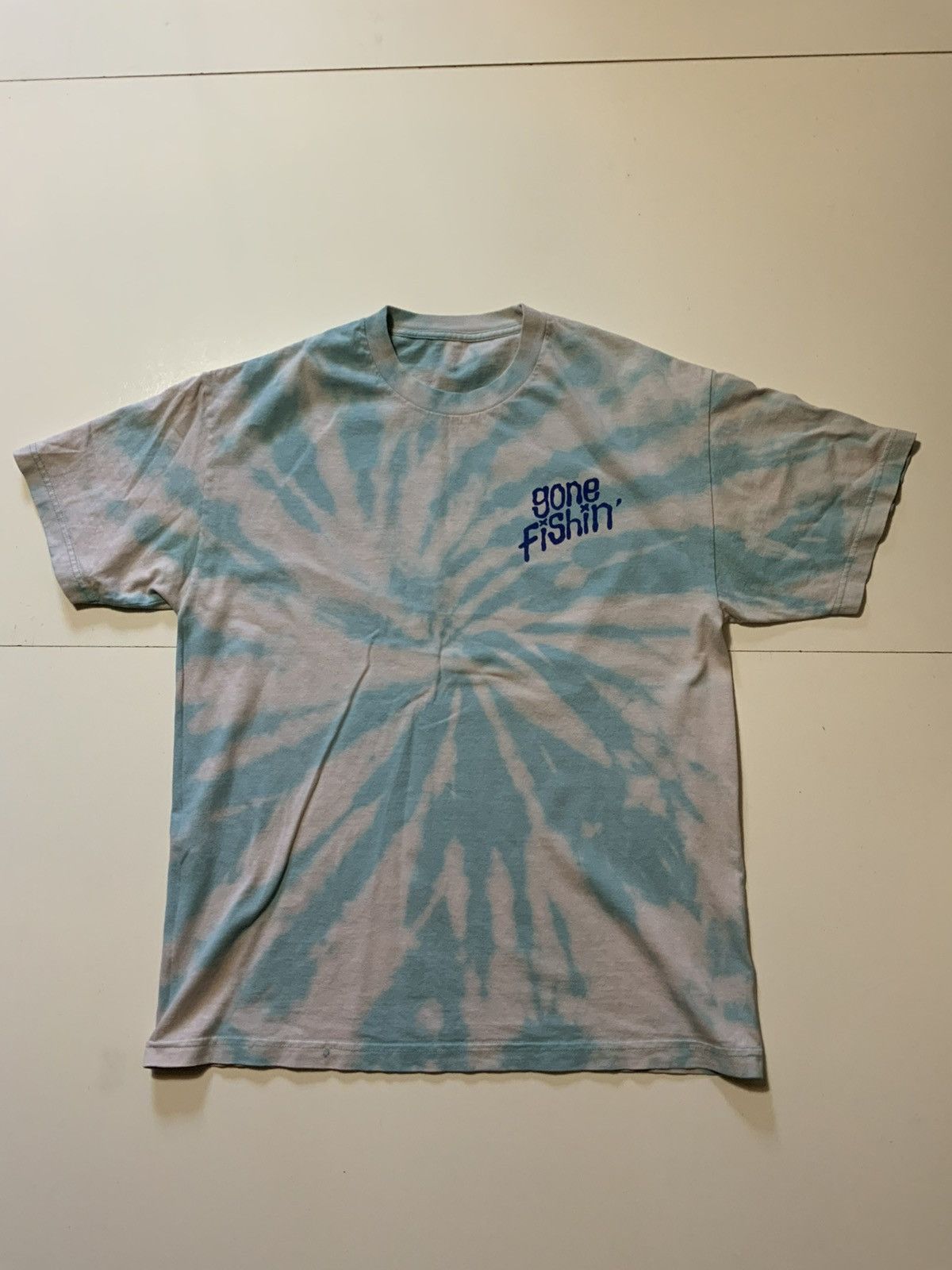 Other Gone Fishin By Dirt Cobain Fish Beer Bottle Tie Dye T-Shirt Size US M / EU 48-50 / 2 - 2 Thumbnail