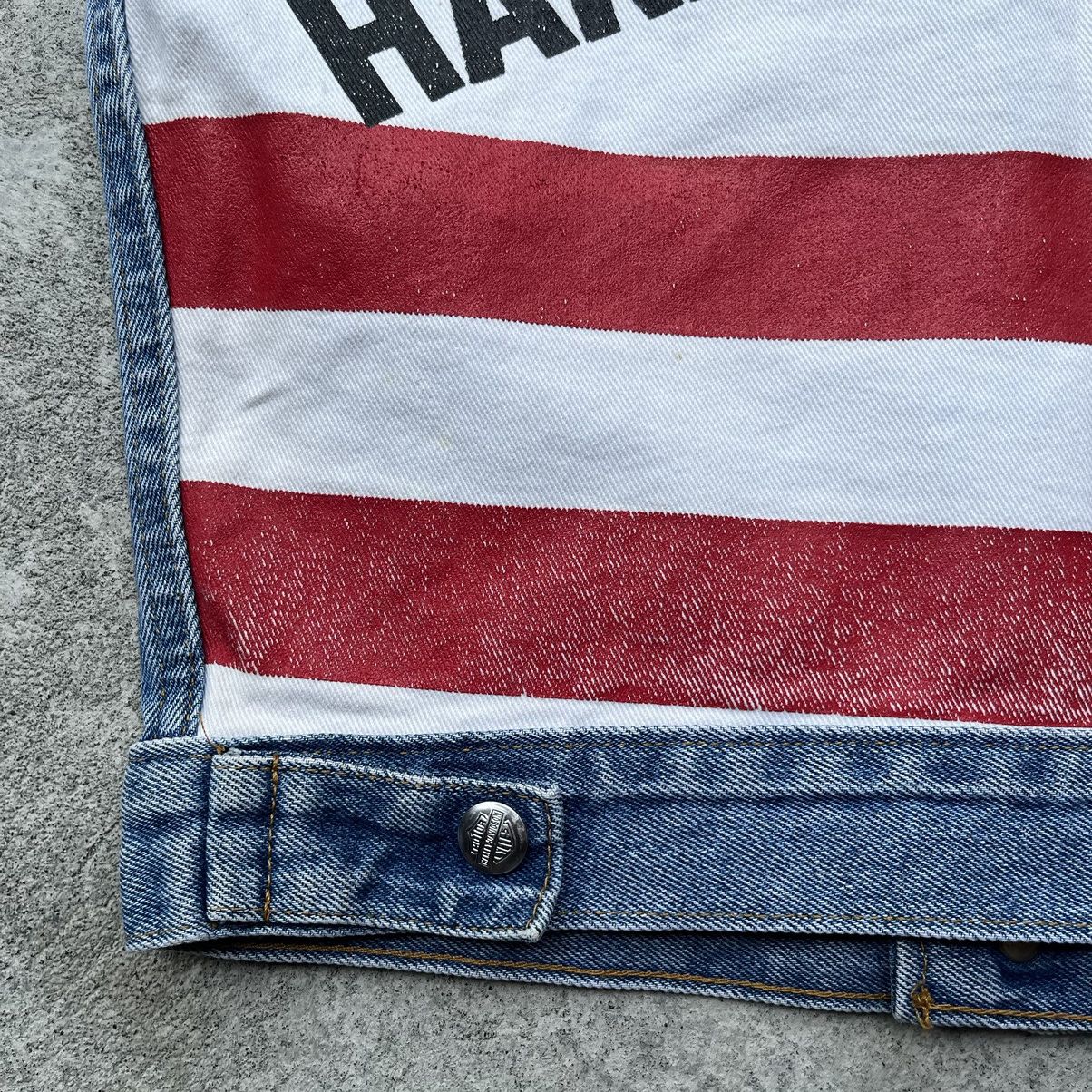 Harley Davidson × Vintage Distressed Denim Teucker Jacket Harley Davidson Sleeveless Size US M / EU 48-50 / 2 - 3 Thumbnail