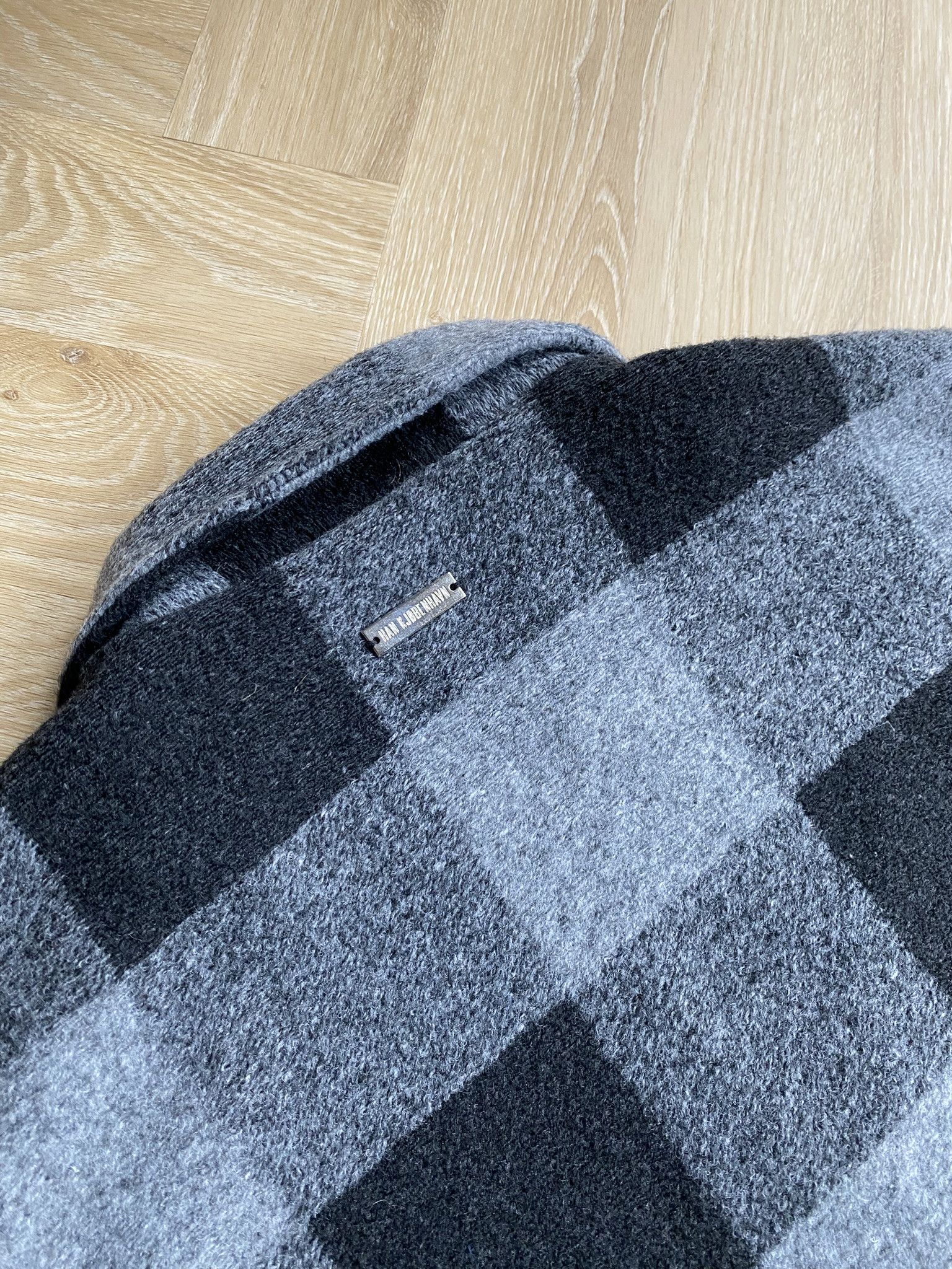 Acne Studios $810 - 50/L - Zip Boxy Jacket - Black/Grey Check Size US L / EU 52-54 / 3 - 13 Thumbnail