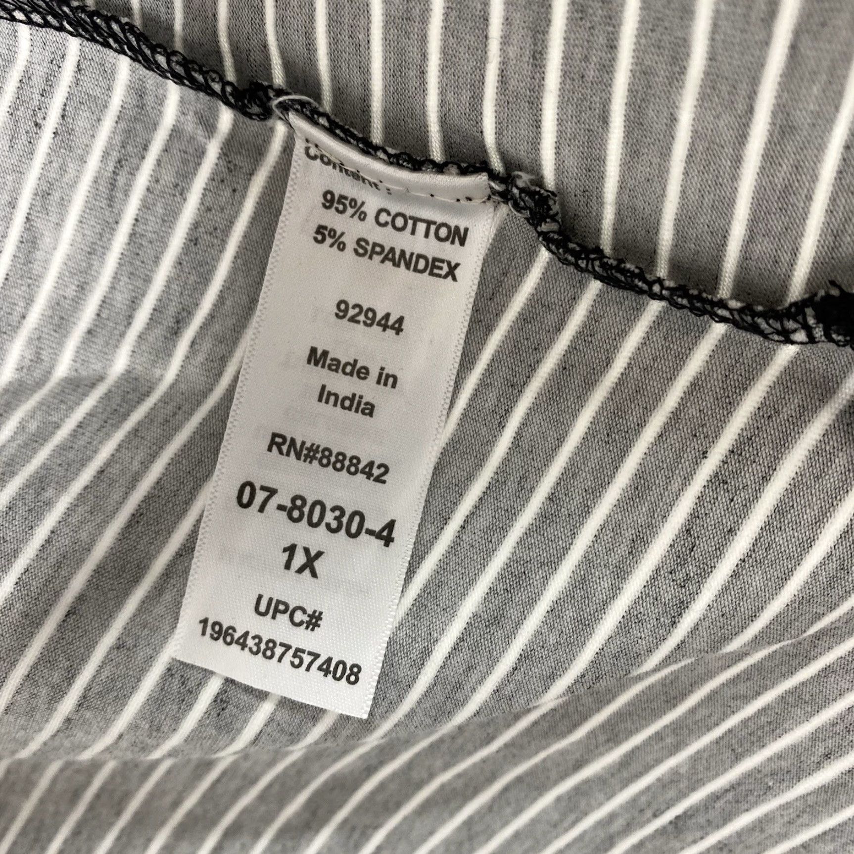 Vintage VINTAGE Catherines Suprema Cardigan Sz 1X Lightweight Black Stripe Knit Cardigan Women's 1X Black Stretch Open Front Topper Size XL / US 12-14 / IT 48-50 - 5 Thumbnail