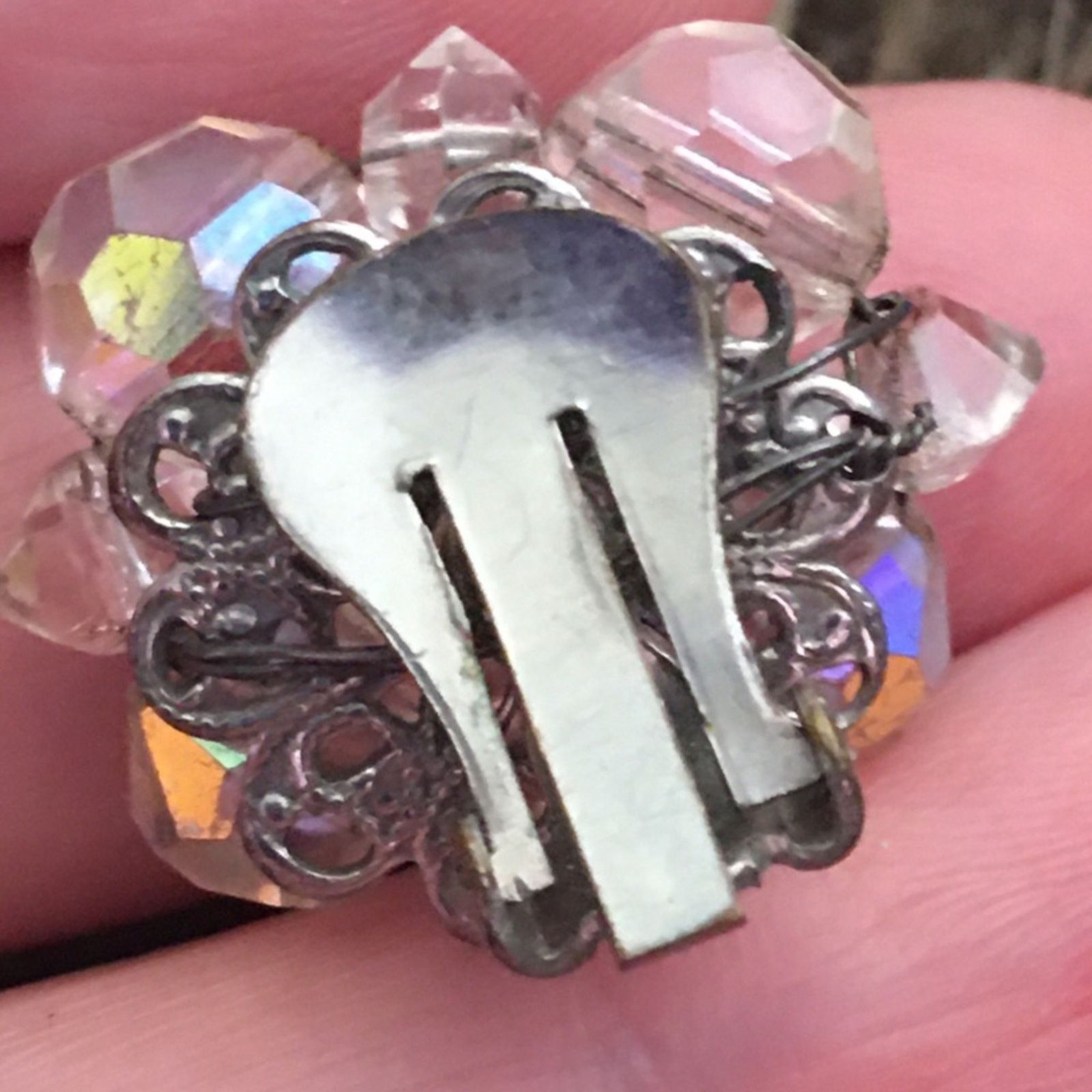 Vintage Vintage 60s aurora borealis clip earrings Size ONE SIZE - 6 Thumbnail