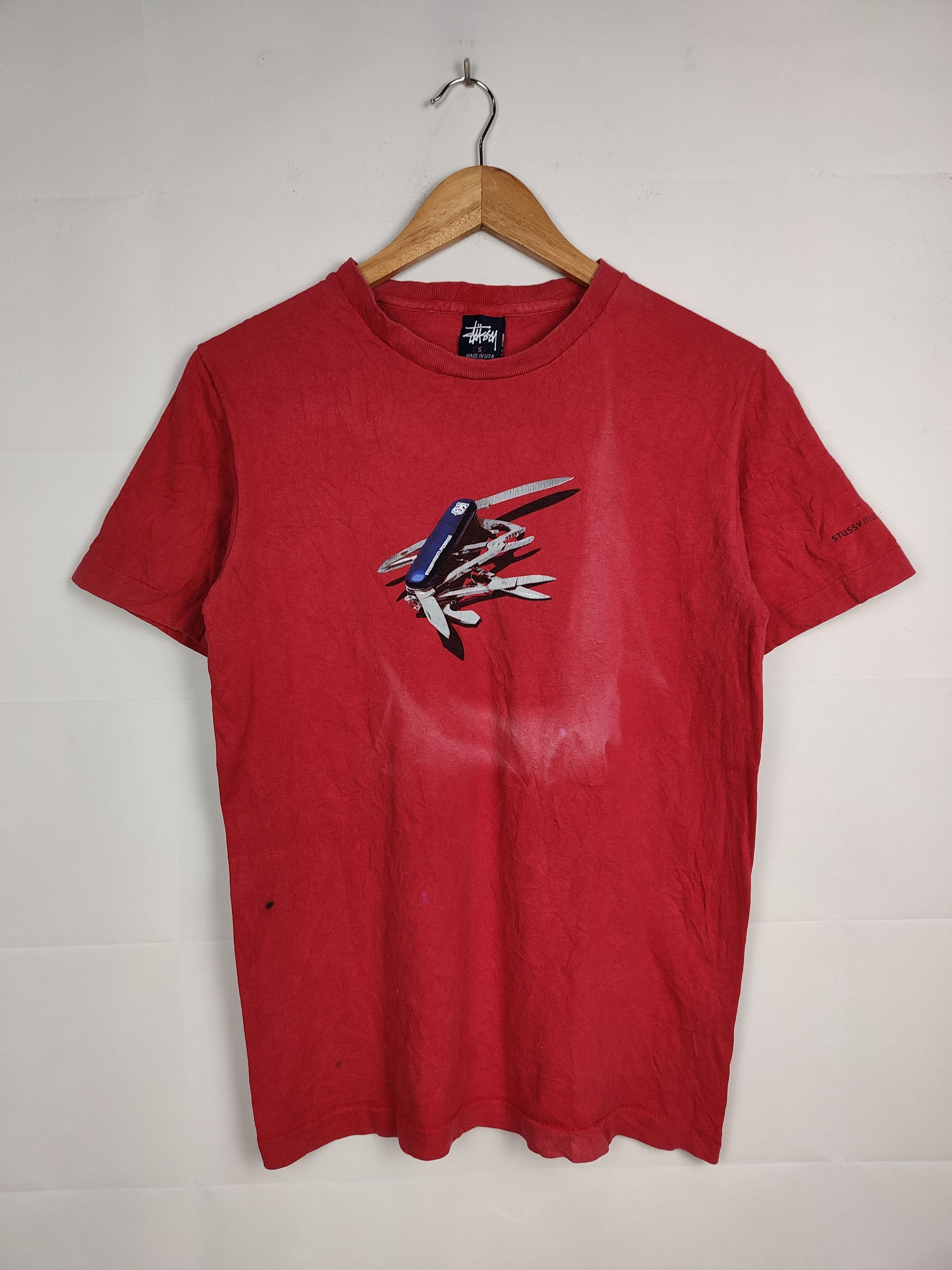 Stussy × Vintage Vintage 90s Sunfaded Stussy Multipurpose Shirt