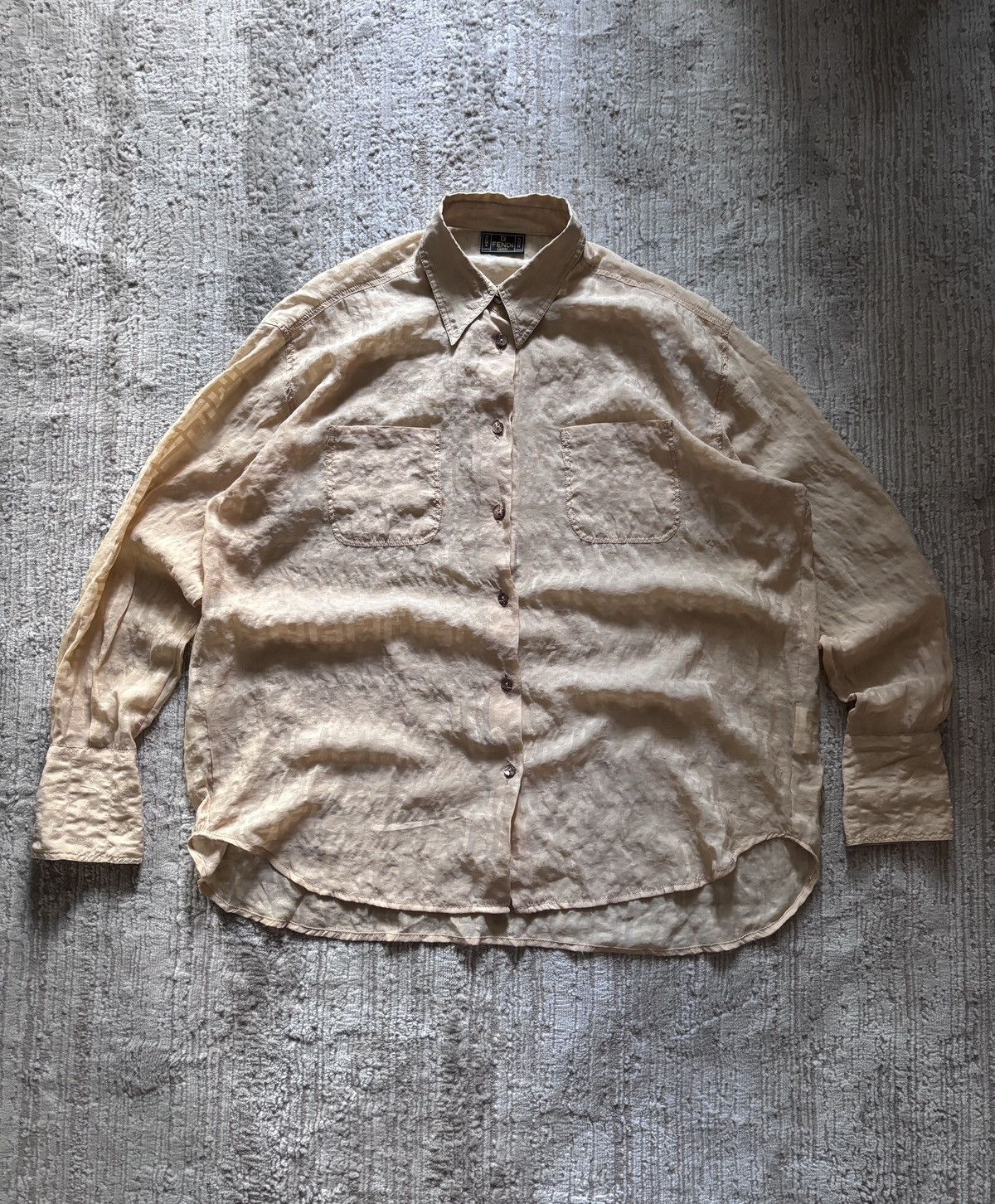 Fendi Fendi Roma Vintage Monogram Gold Button Up Shirt Size US XL / EU 56 / 4 - 1 Thumbnail