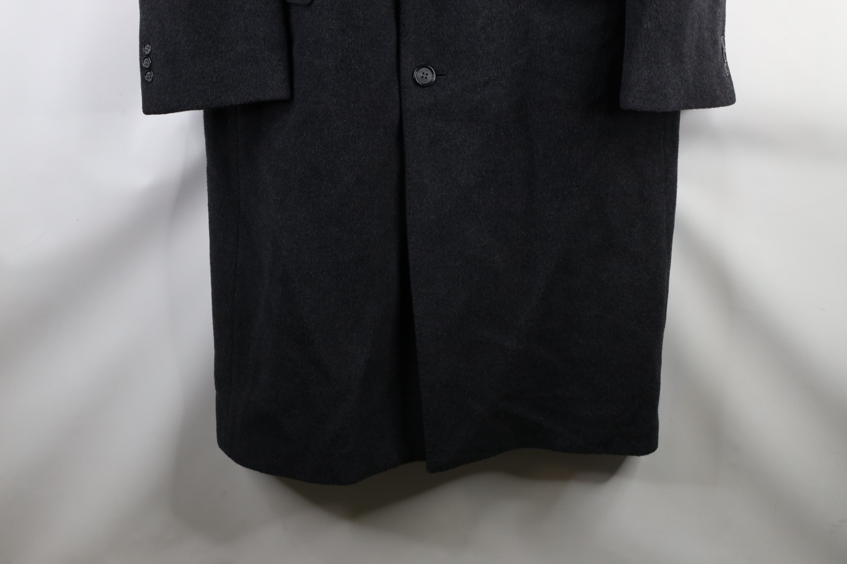 Diane von Furstenberg × Vintage Vintage 90s Egon Von Furstenberg Cashmere Wool Overcoat Gray Size US XL / EU 56 / 4 - 4 Thumbnail