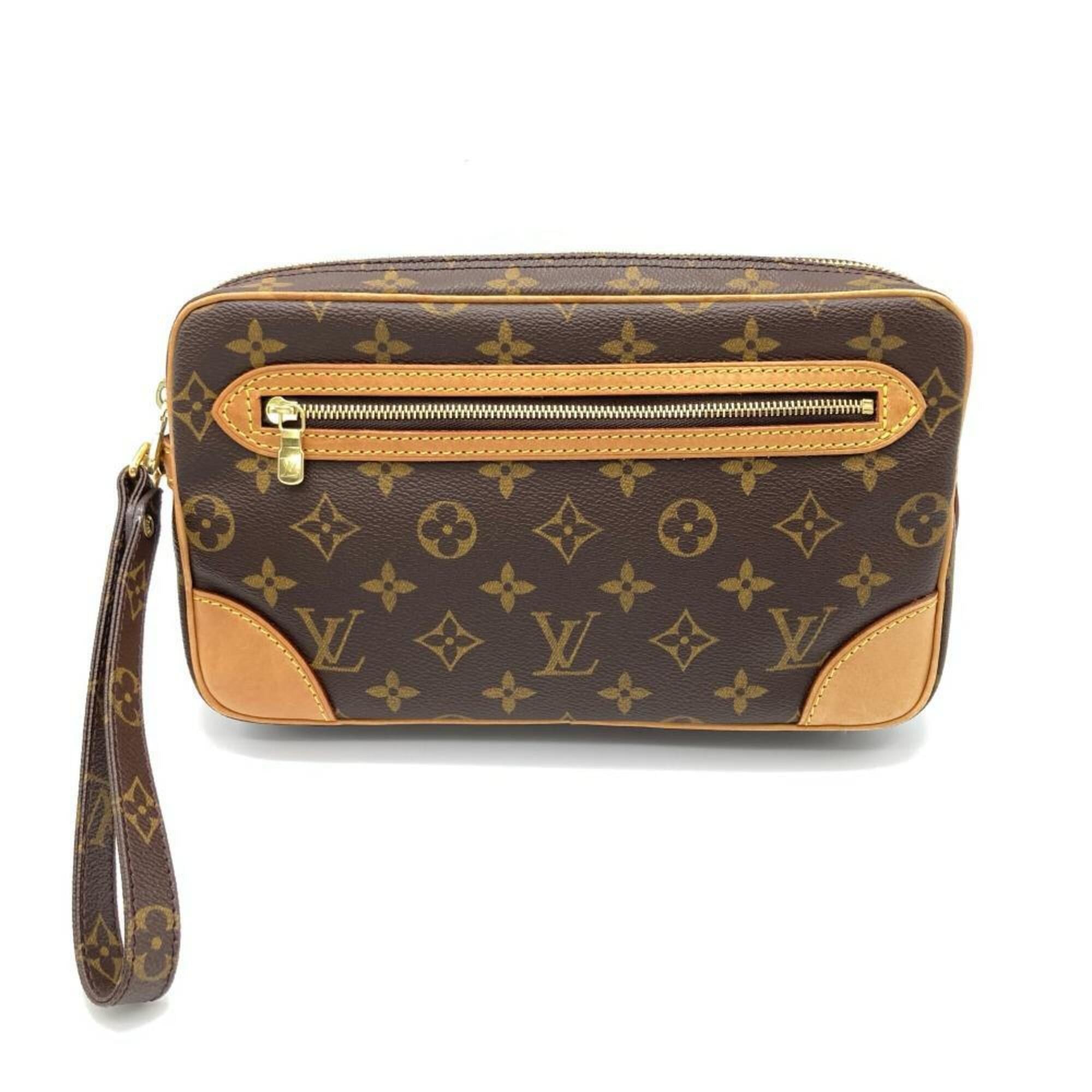 Louis Vuitton Louis Vuitton Marly Dragonne Handbag, Monogram Canvas and Natural Leather, M51825 Brown, SL0041 (Second Bag) Size ONE SIZE - 1 Thumbnail