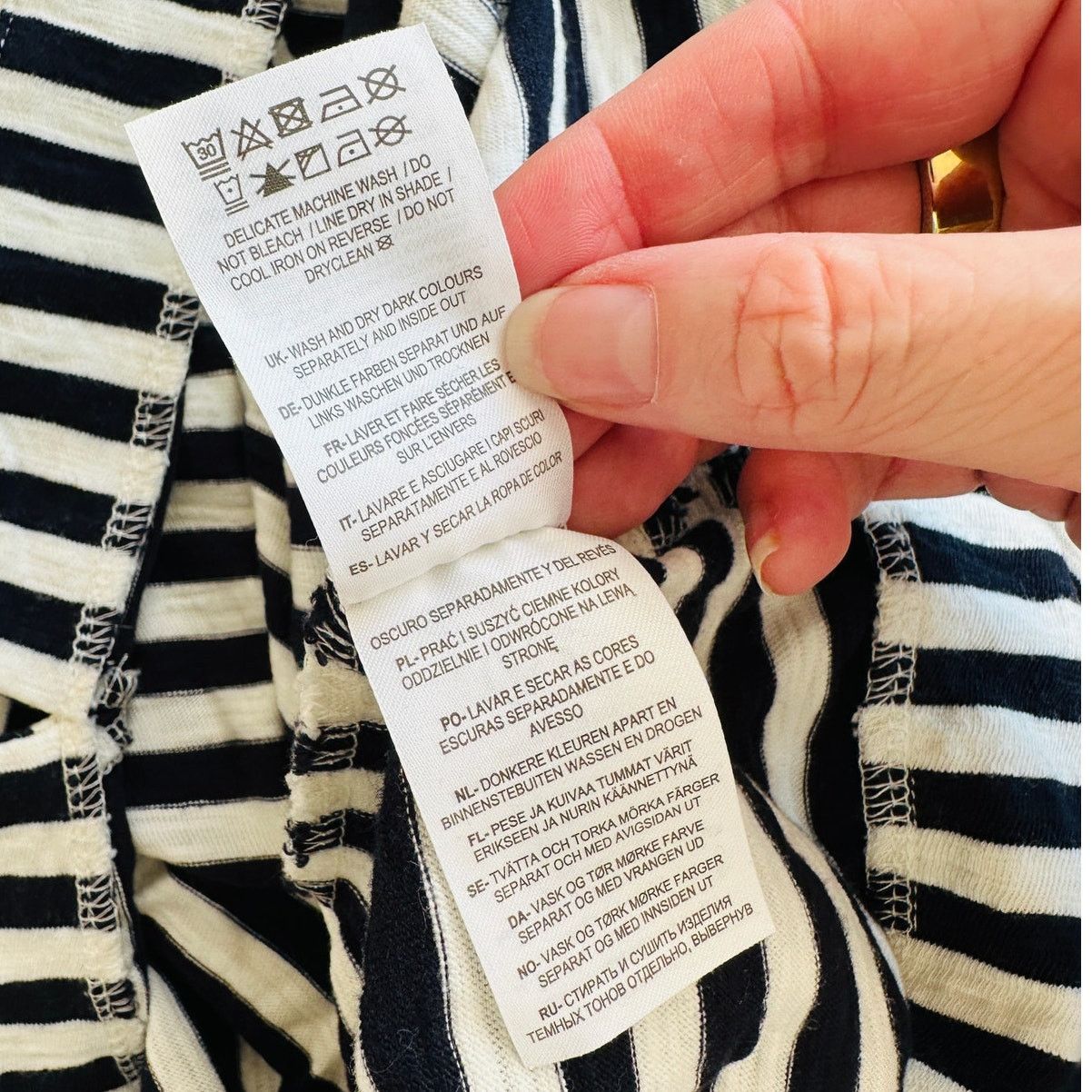Boden Boden Ivory & Black Stripe Short Sleeve T-Shirt Dress 6 L Size M / US 6-8 / IT 42-44 - 10 Thumbnail