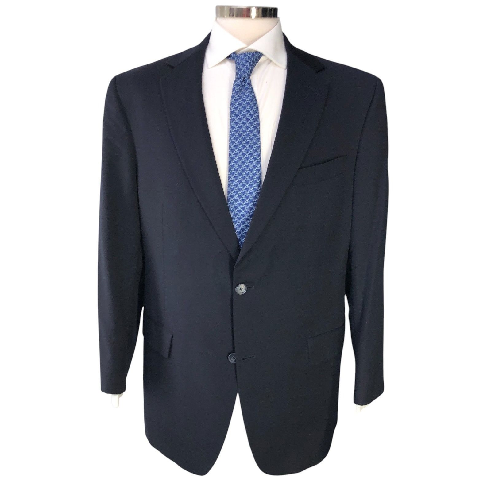 Hart Schaffner Marx Hart Schaffner Marx HSM Sz 42R Sport Coat Jacket Blazer Navy Size 42R - 13 Thumbnail