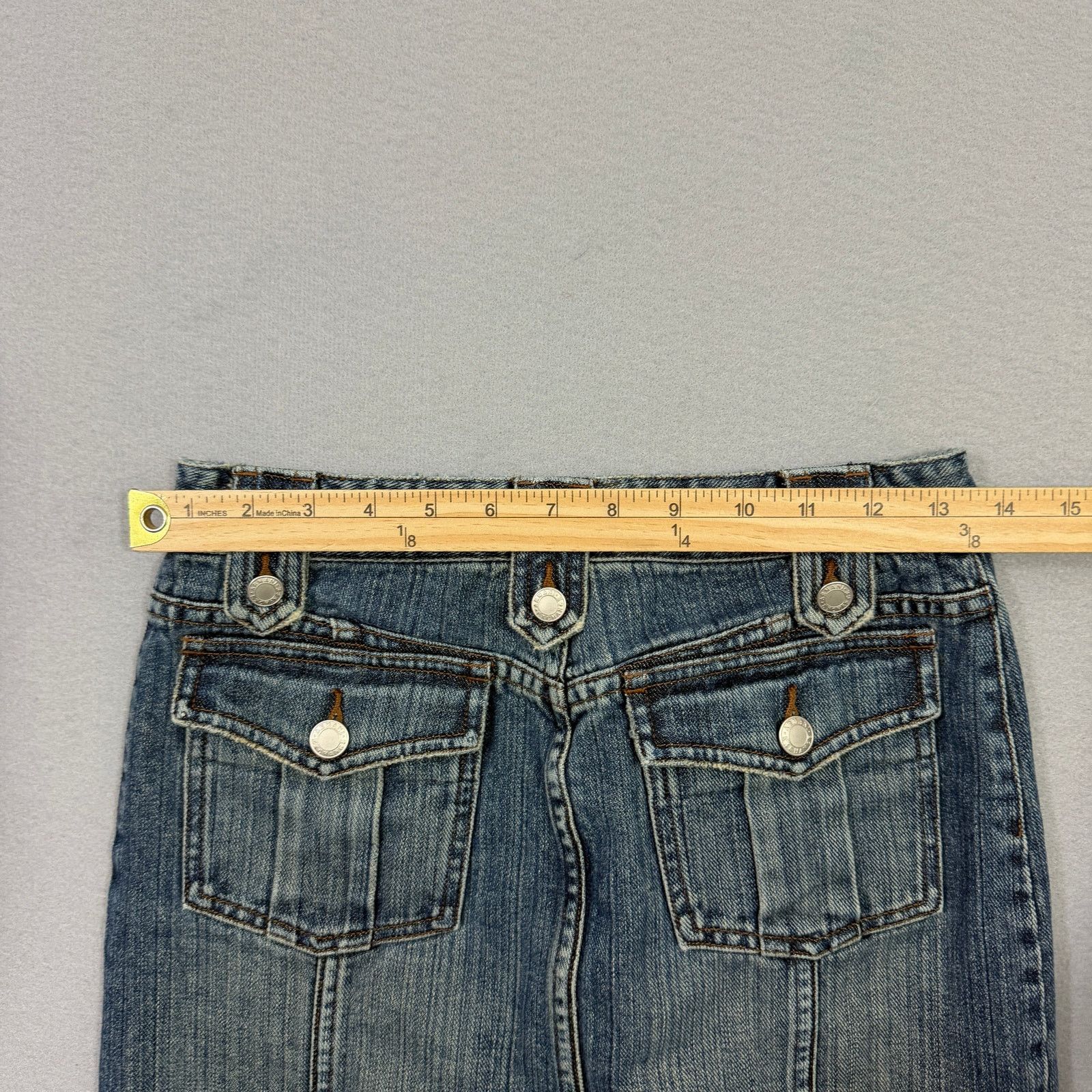 Armani Exchange Vintage Armani Exchange A/X Denim Jean Mini Skirt Women's 2 Size 26" / US 2 / IT 38 - 6 Thumbnail