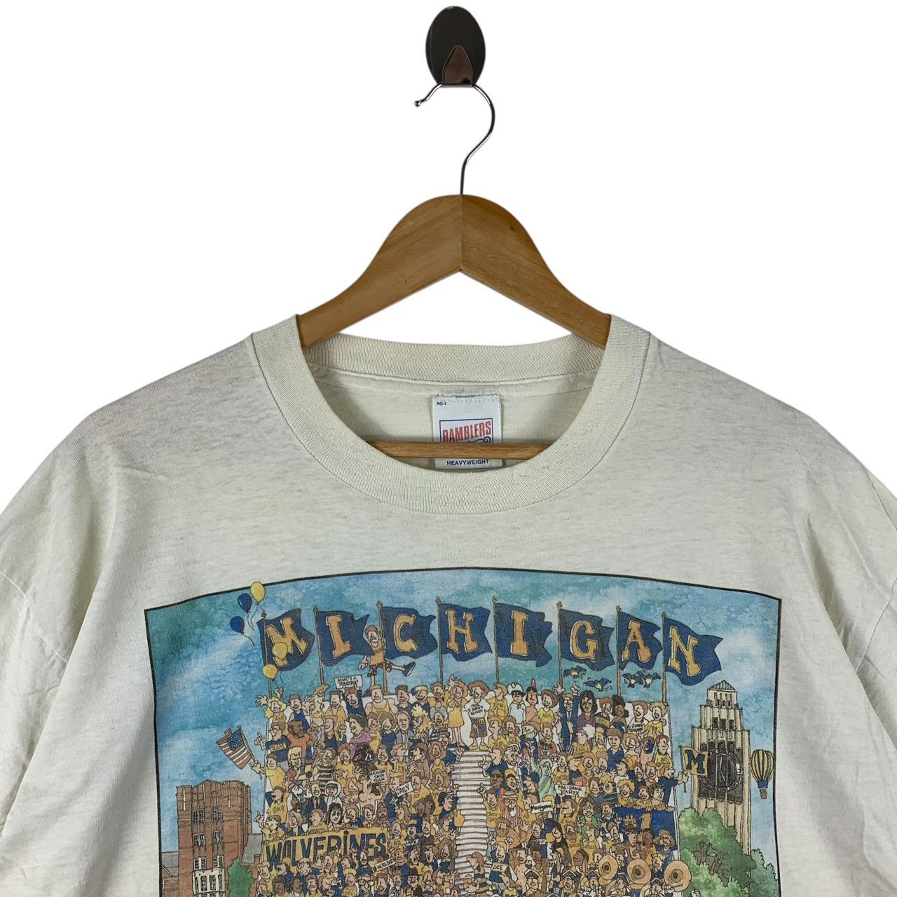 Vintage Vintage MICHIGAN ben holladay art printed tee Size US XXL / EU 58 / 5 - 2 Thumbnail