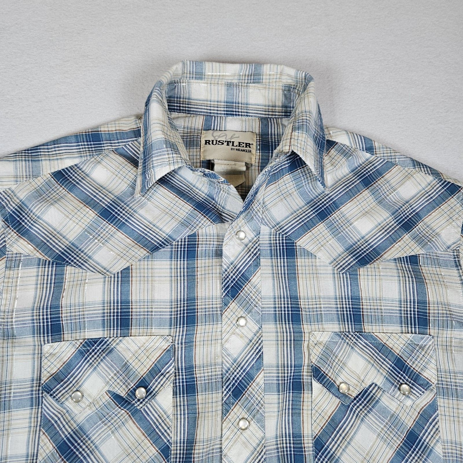 Wrangler Rustler by Wrangler Mens S Pearl Snap Shirt Size US S / EU 44-46 / 1 - 6 Thumbnail
