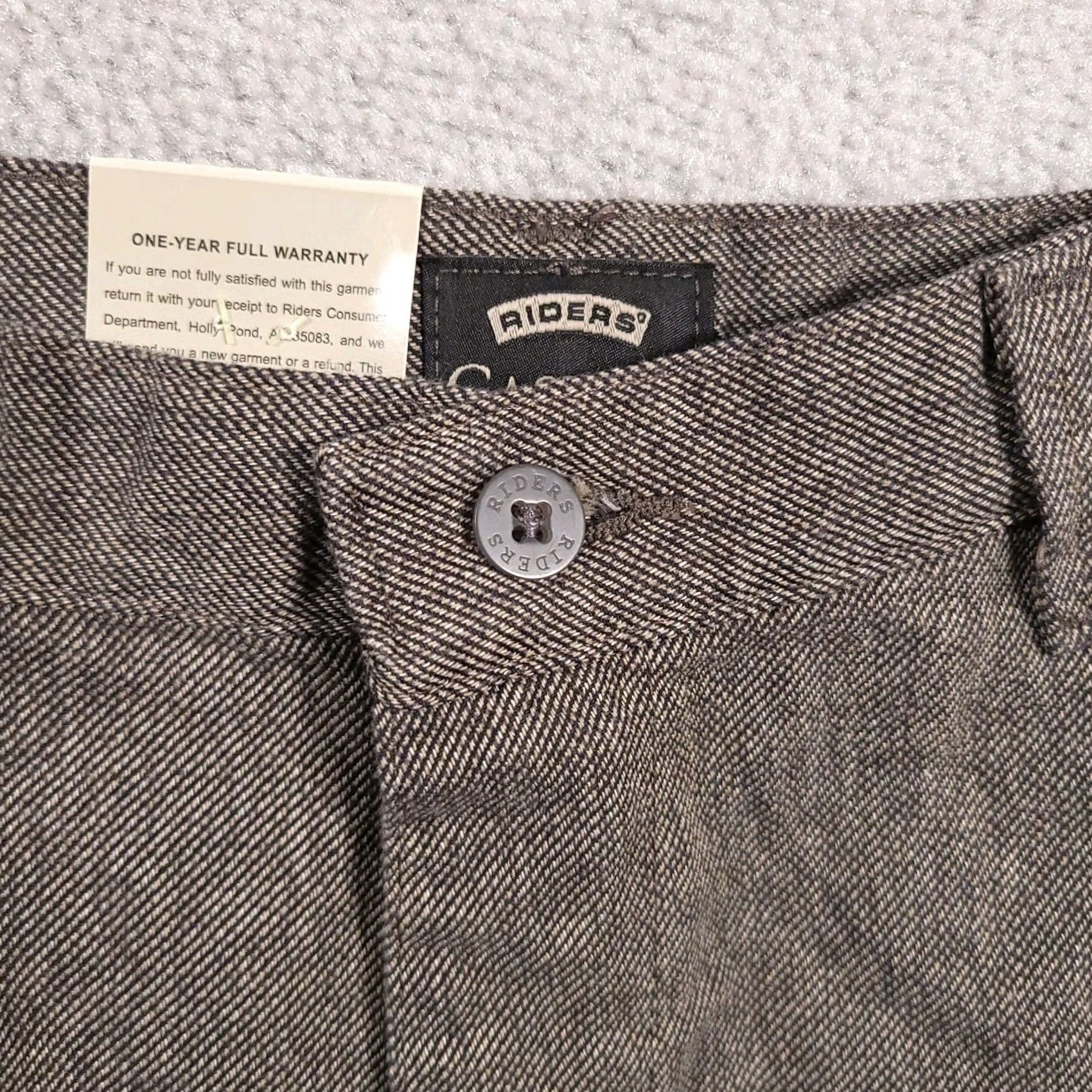 Lee Lee Riders Pants Women's 10P Brown Black Twist Eased Tapered High Rise Chino 28in Inseam Size 32" / US 10 / IT 46 - 5 Thumbnail