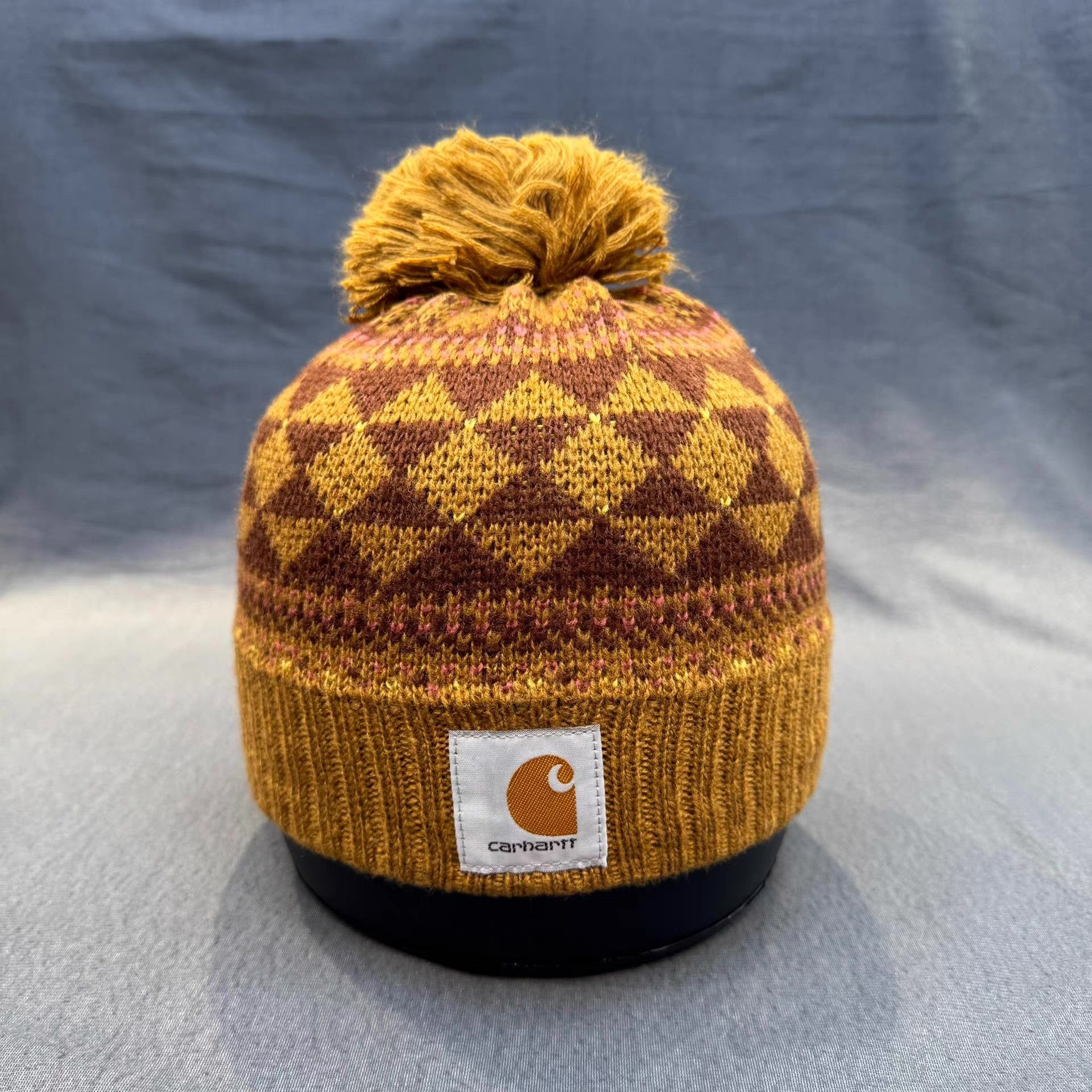 Carhartt Carhartt knit beanie, winter hat, pom-pom hat Q5 Size ONE SIZE - 4 Thumbnail