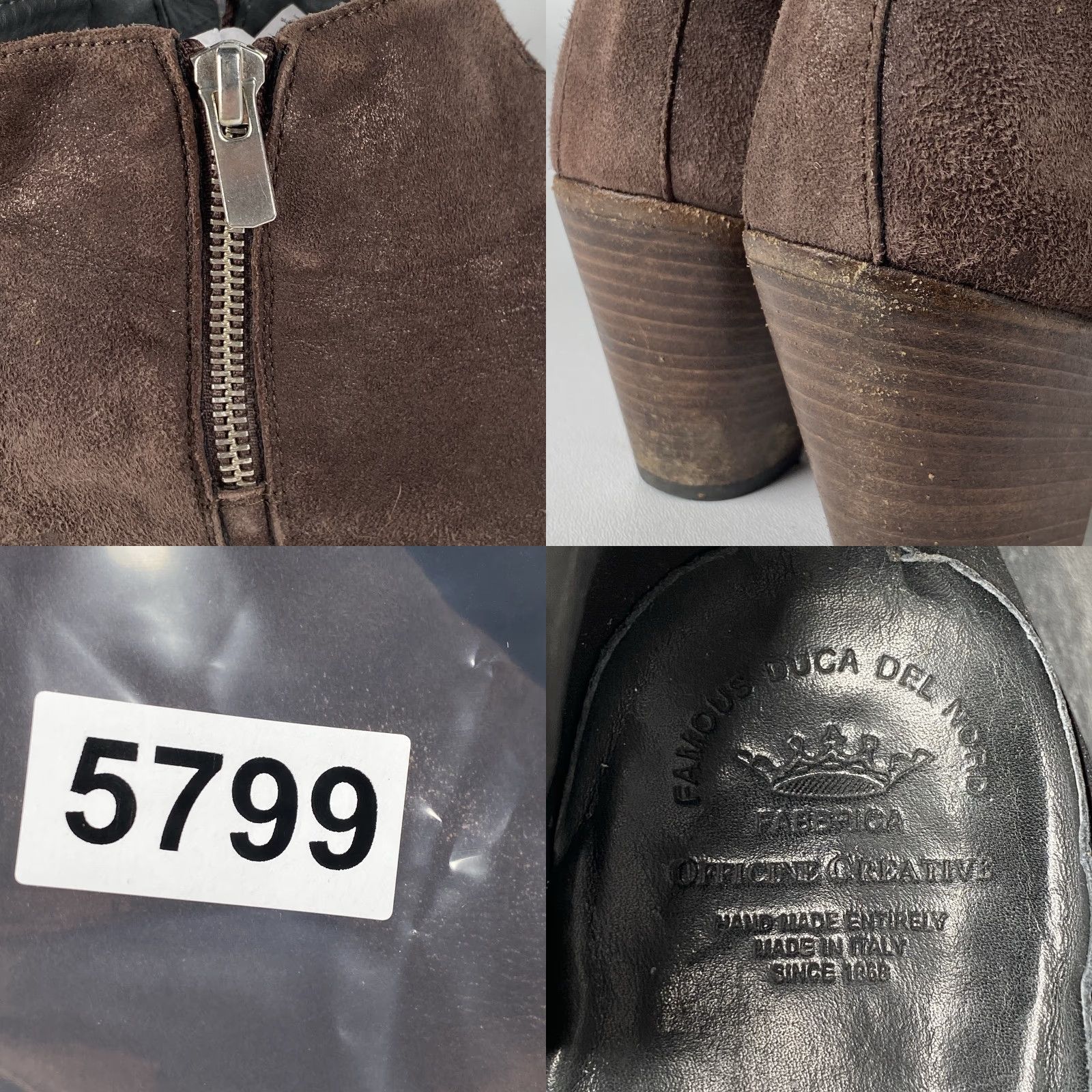 Officine Creative Officine Creative Women's Brown Double Zip Ankle Boots Booties Leather 40.5/10 Boots Women Brown Double Zip Leather Mid Heel Ankle Bootie 40.5/10 Size US 10 / IT 40 - 9 Thumbnail