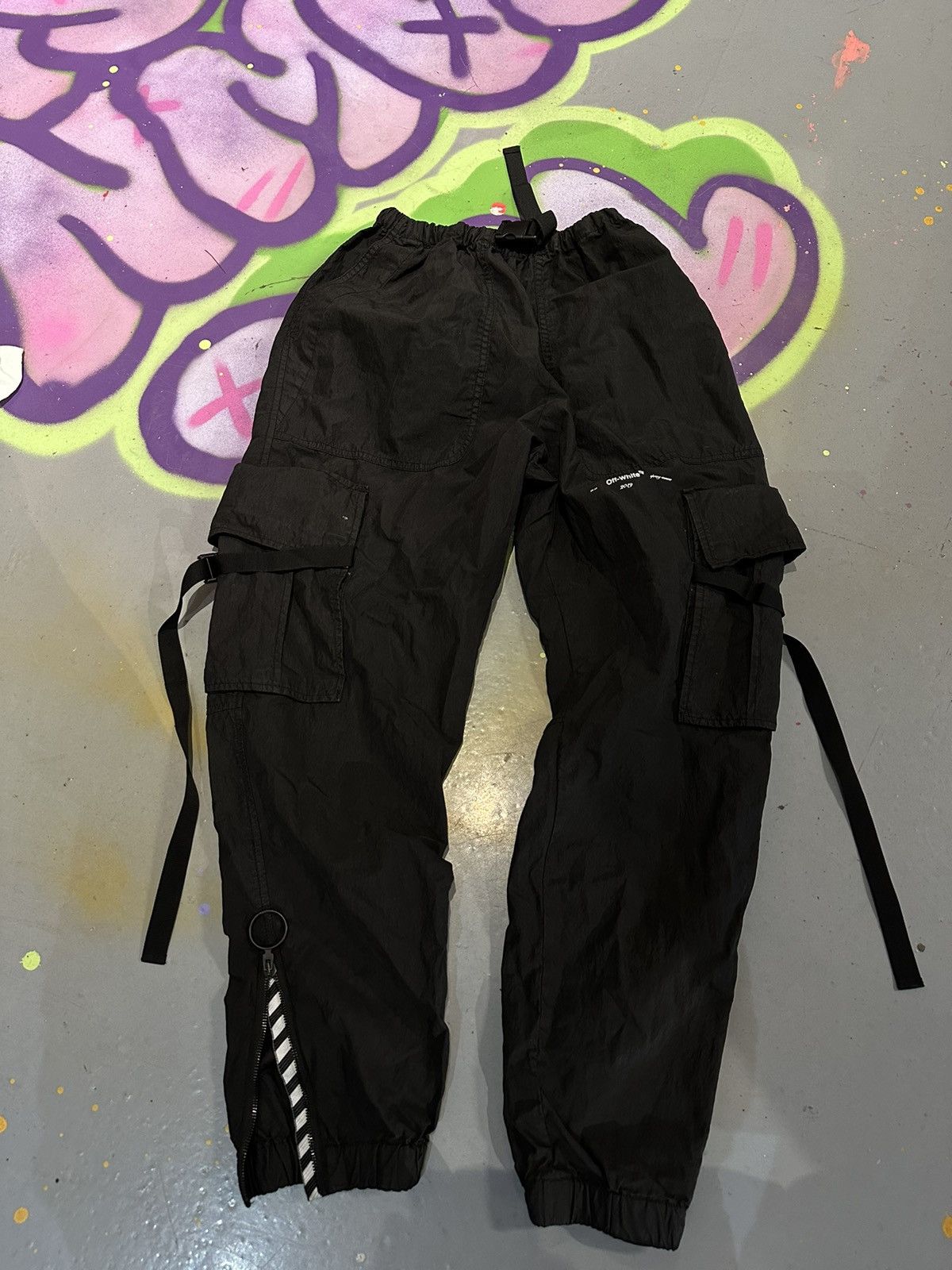 image of Off White Cargo Pants in Black, Men's (Size 31)