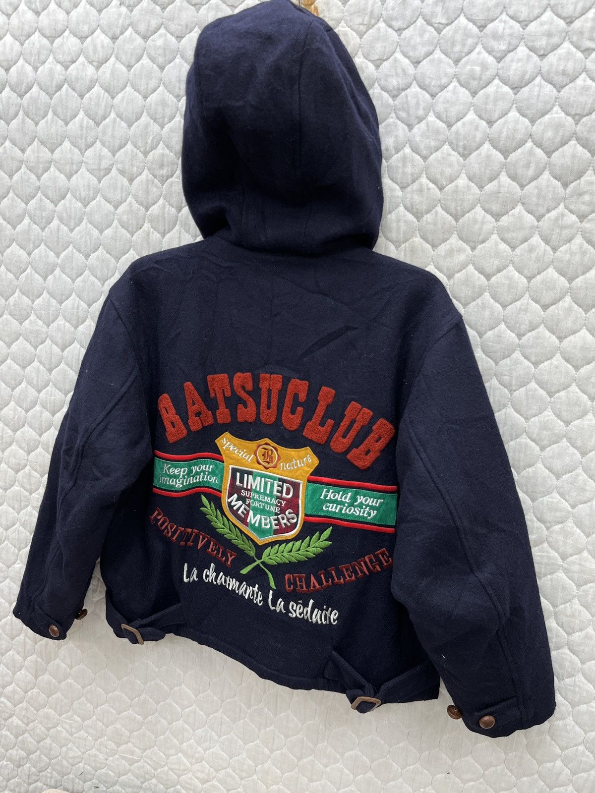 Japanese Brand 🔥🔥🔥ARCHIVE BATSU CLUB HOODIE WOOL JACKET Size M / US 6-8 / IT 42-44 - 3 Thumbnail