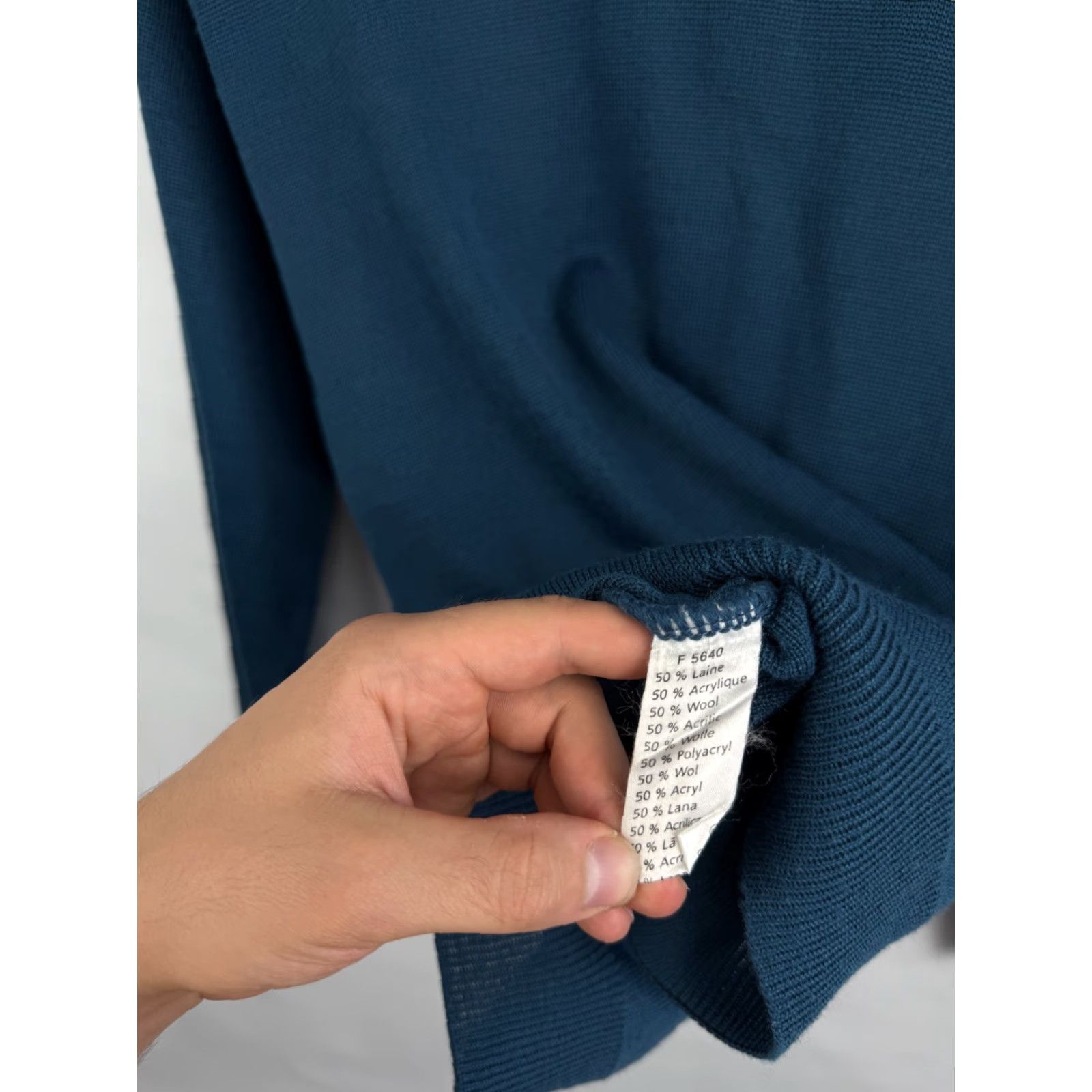 Lacoste VINTAGE Lacoste Wool Sweater Men M Blue 90s France Size US M / EU 48-50 / 2 - 6 Thumbnail