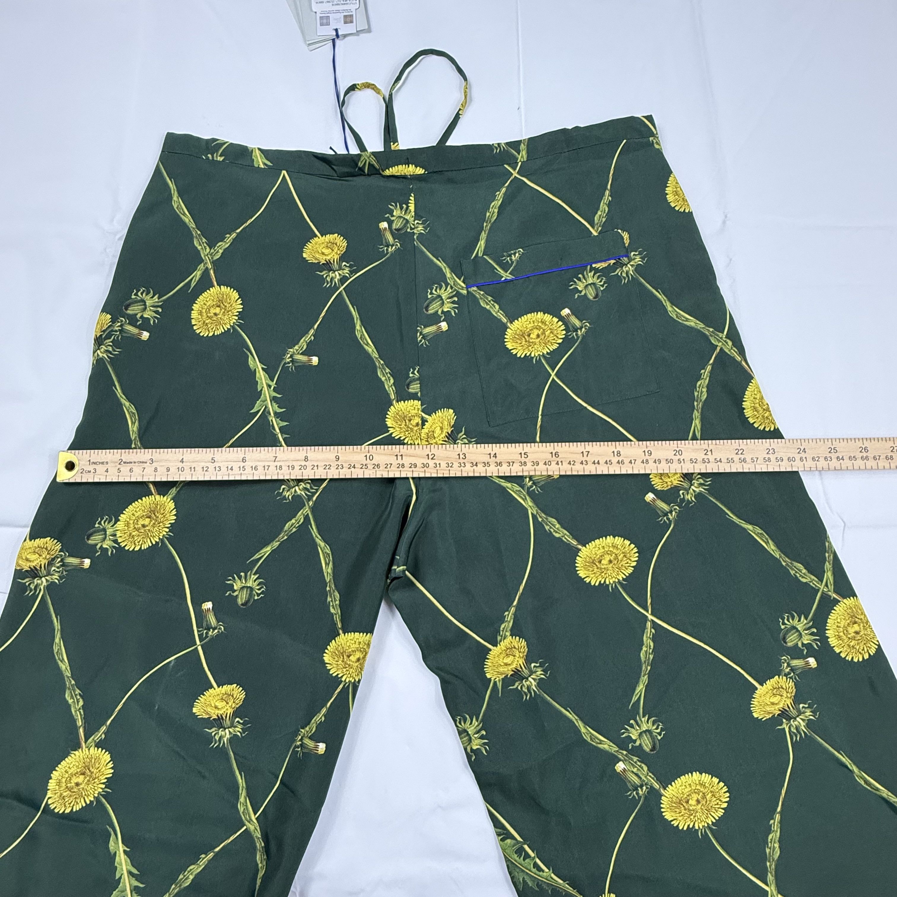 Burberry Burberry Silk Dandelion Print Pants Ivy Green Yellow Size 34" / US 12 / IT 48 - 9 Thumbnail