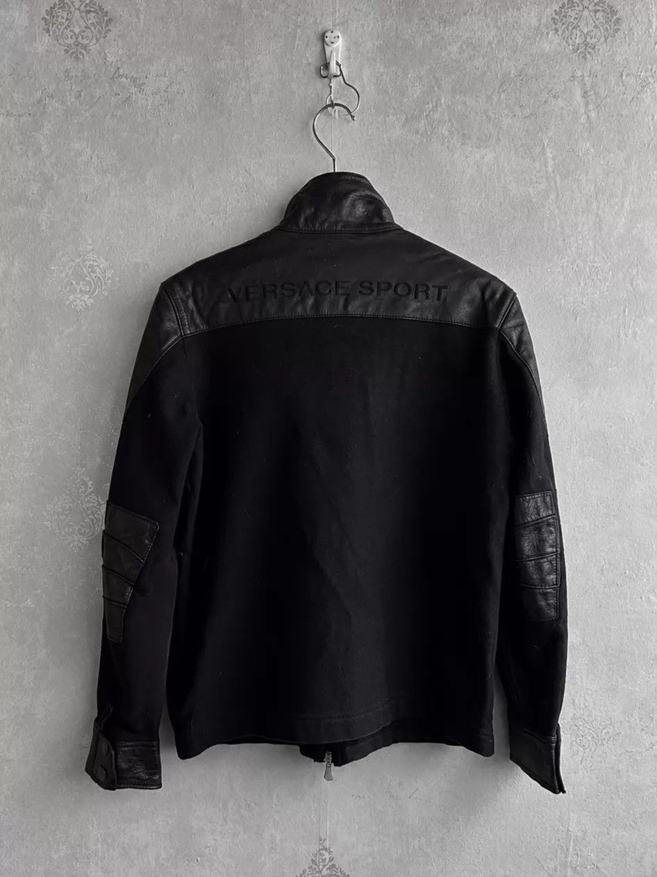 Versace Versace 00s Panelled Sheepskin Leather Pocket Jacket Size US M / EU 48-50 / 2 - 2 Thumbnail