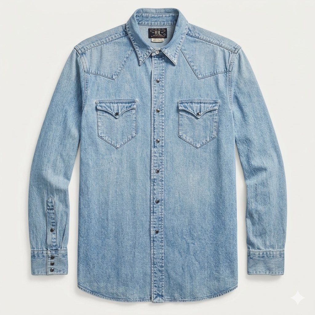 RRL Ralph Lauren RRL denim blue shirt Size US M / EU 48-50 / 2 - 1 Thumbnail