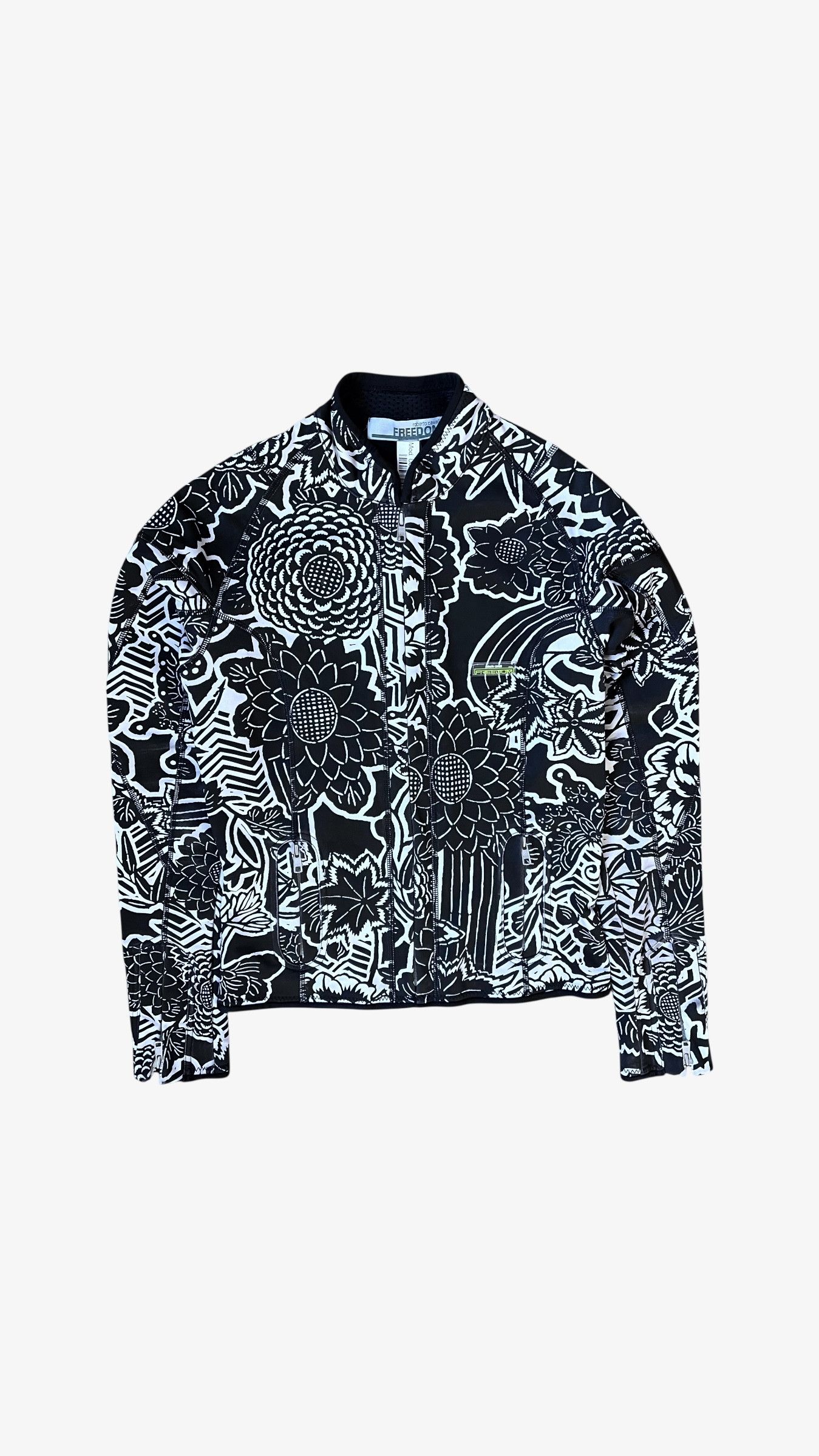 Roberto Cavalli Vintage Y2K Women's Roberto Cavalli Floral Print Jacket Size S / US 4 / IT 40 - 1 Thumbnail
