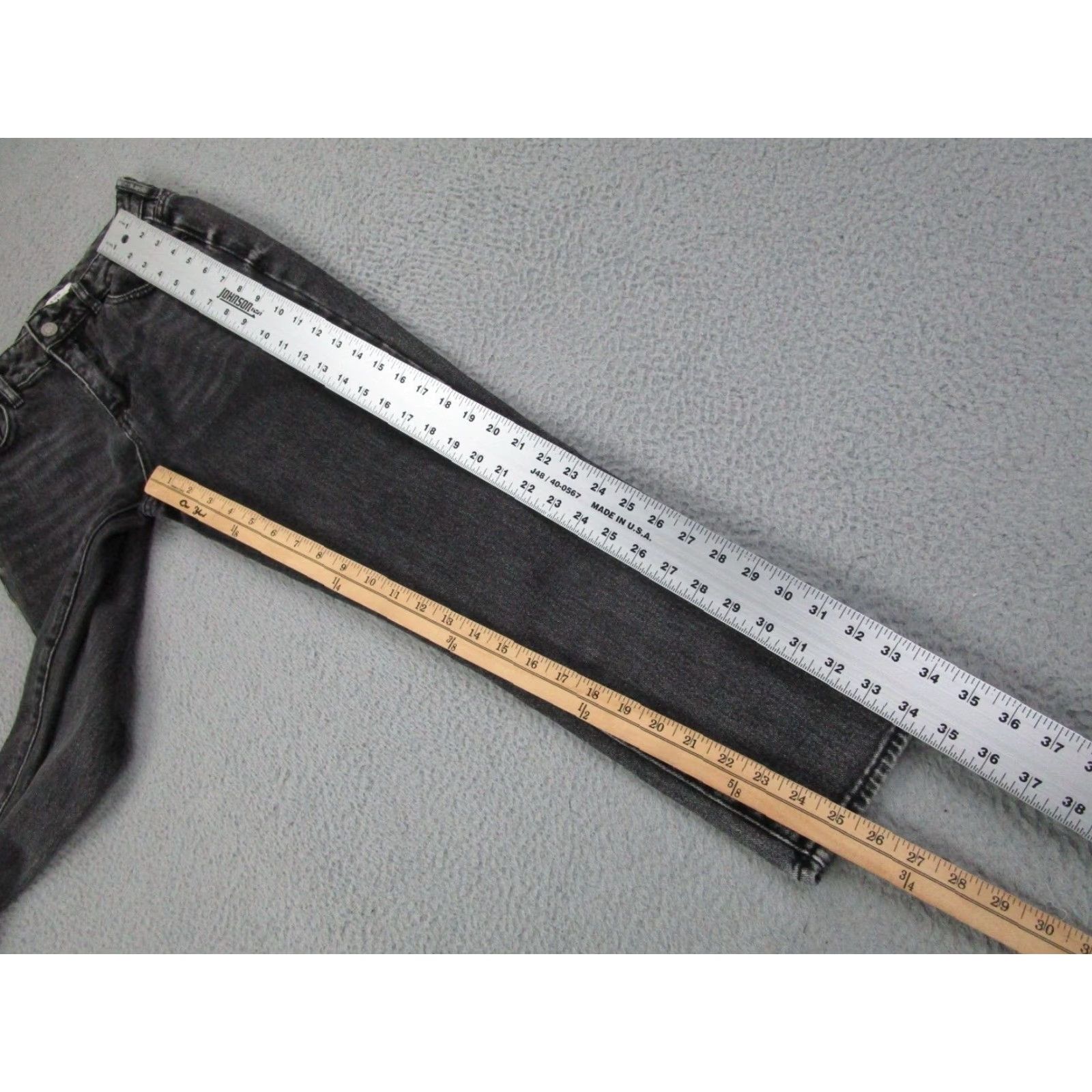 Pacsun Pacsun Jeans Womens 25 Black Faded High Rise Denim Pants Mom Skater Punk Vintage Jeans Size 42" / US 20 - 4 Thumbnail
