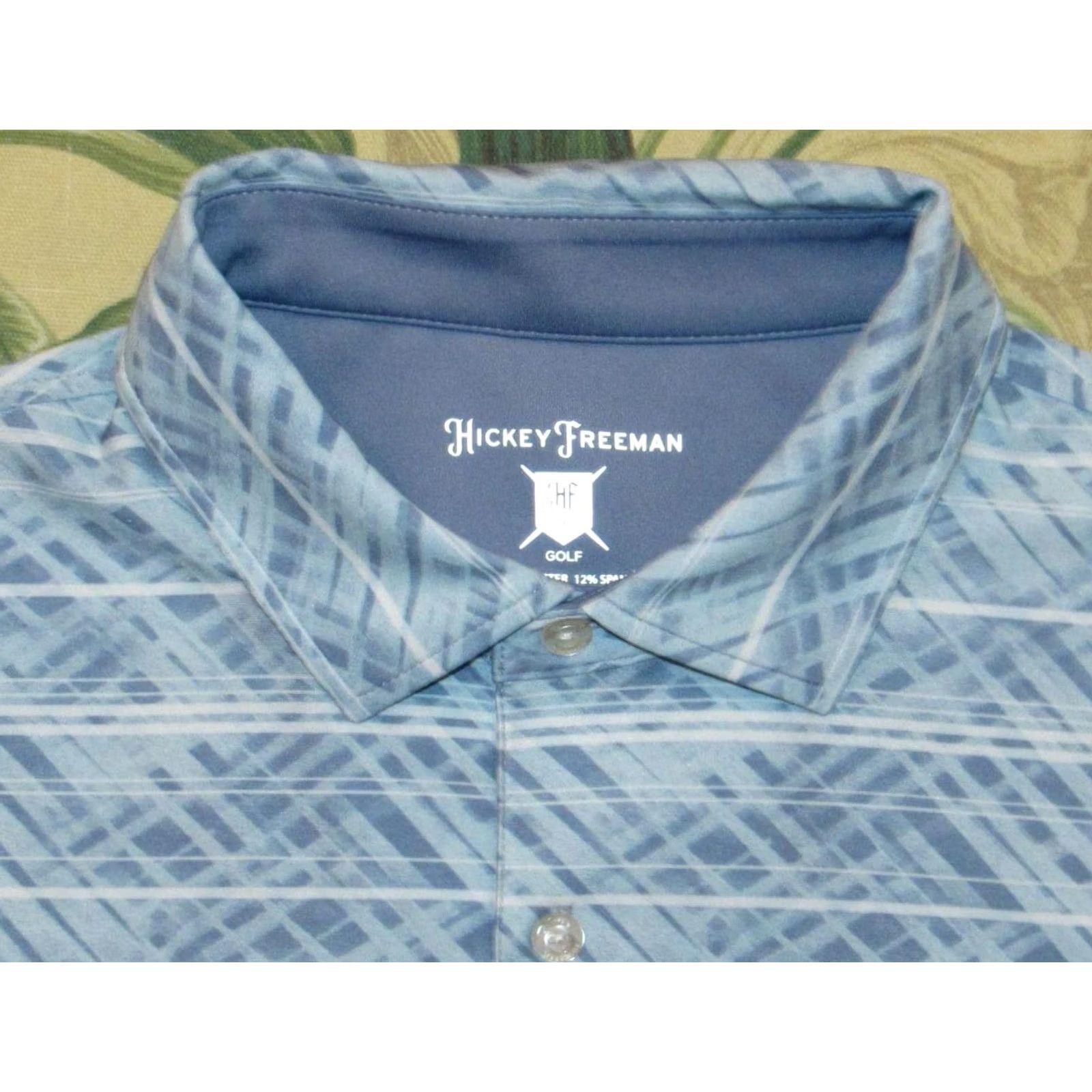 Vintage Hickey Freeman Blue Printed Short Sleeve Polo Golf Shirt Large L Mens Polo Blue Printed Short Sleeve Golf Shirt Large L Size US L / EU 52-54 / 3 - 2 Thumbnail