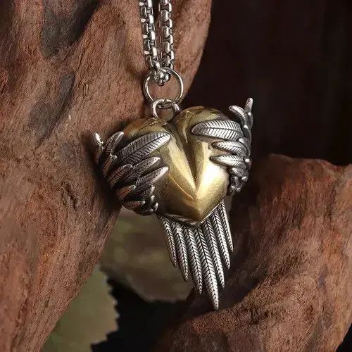 Jewelry Love Shape Feather Wings Necklace Size ONE SIZE - 2 Thumbnail