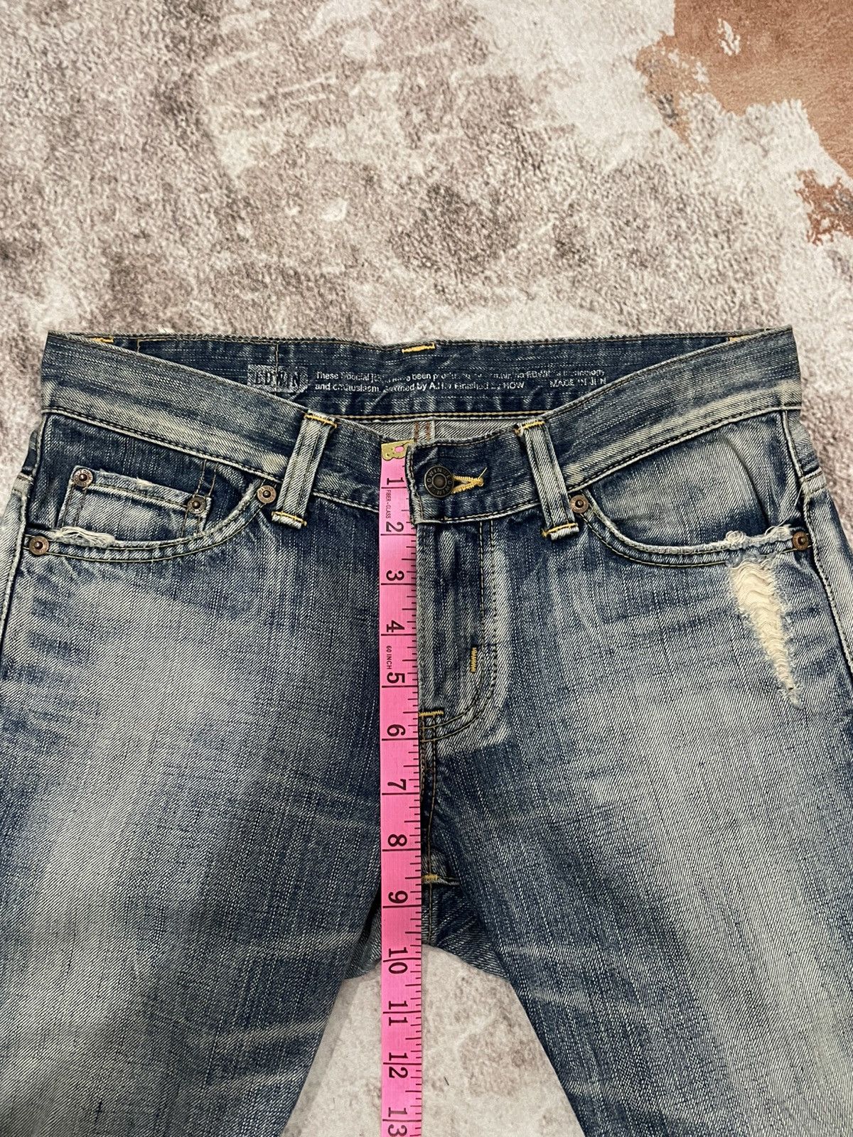 20471120 × Edwin × If Six Was Nine Vintage Thrashed Edwin 503 Flare Denim Pants Size US 31 - 14 Thumbnail