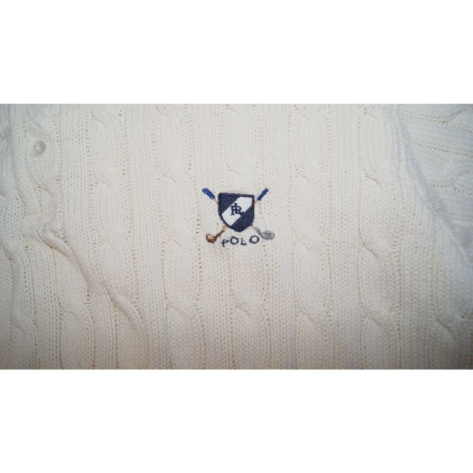 Polo Ralph Lauren VTG POLO RALPH LAUREN Mens XL Cable Knit Collared Sweater Size US XL / EU 56 / 4 - 3 Thumbnail