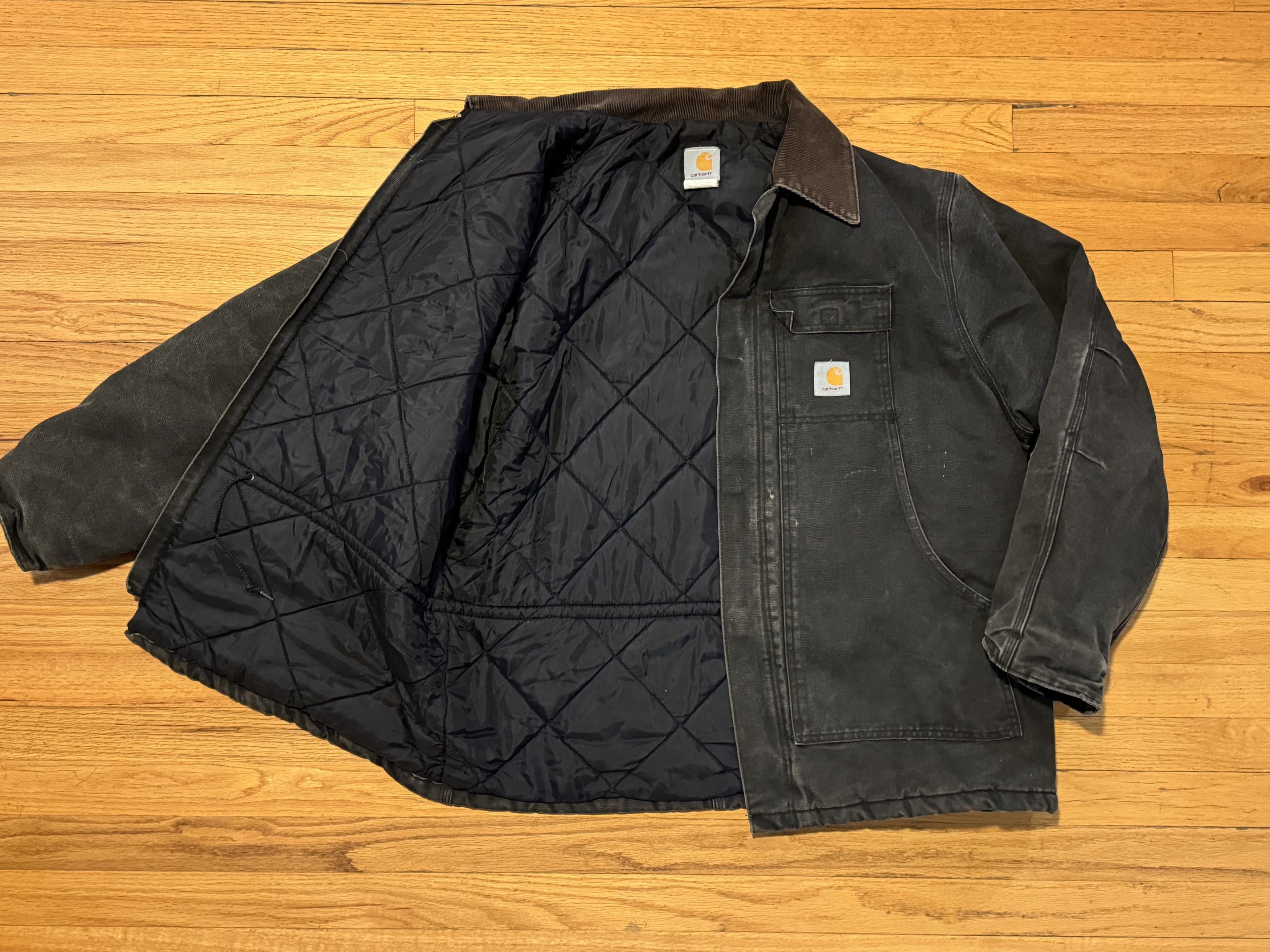 Carhartt Carhartt CO3 BLK Men's Black Insulated Canvas Coat Size US XL / EU 56 / 4 - 3 Thumbnail