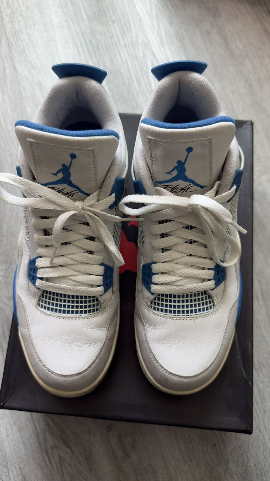Jordan Brand Air Jordan 4 Military Blue 2012 pair Size US 8.5 / EU 41-42 - 2 Thumbnail