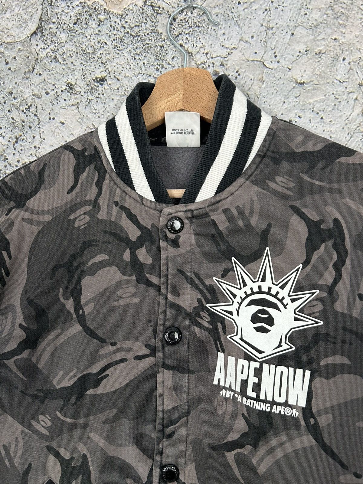 Aape Vintage Aape Now by A Bathing Ape Camo Military Varsity Hype Size US M / EU 48-50 / 2 - 3 Thumbnail