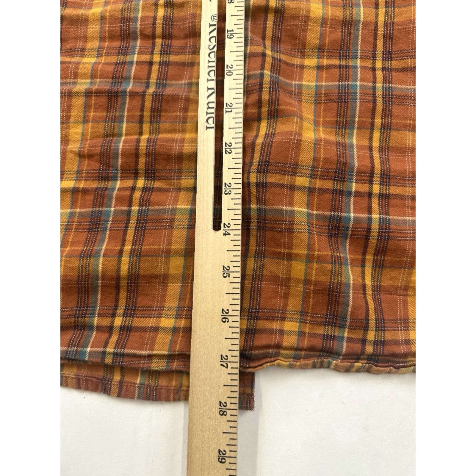 Rusty Columbia Shirt Mens Medium Rust Orange Plaid Long Sleeve Lightweight Flannel Size US M / EU 48-50 / 2 - 6 Thumbnail