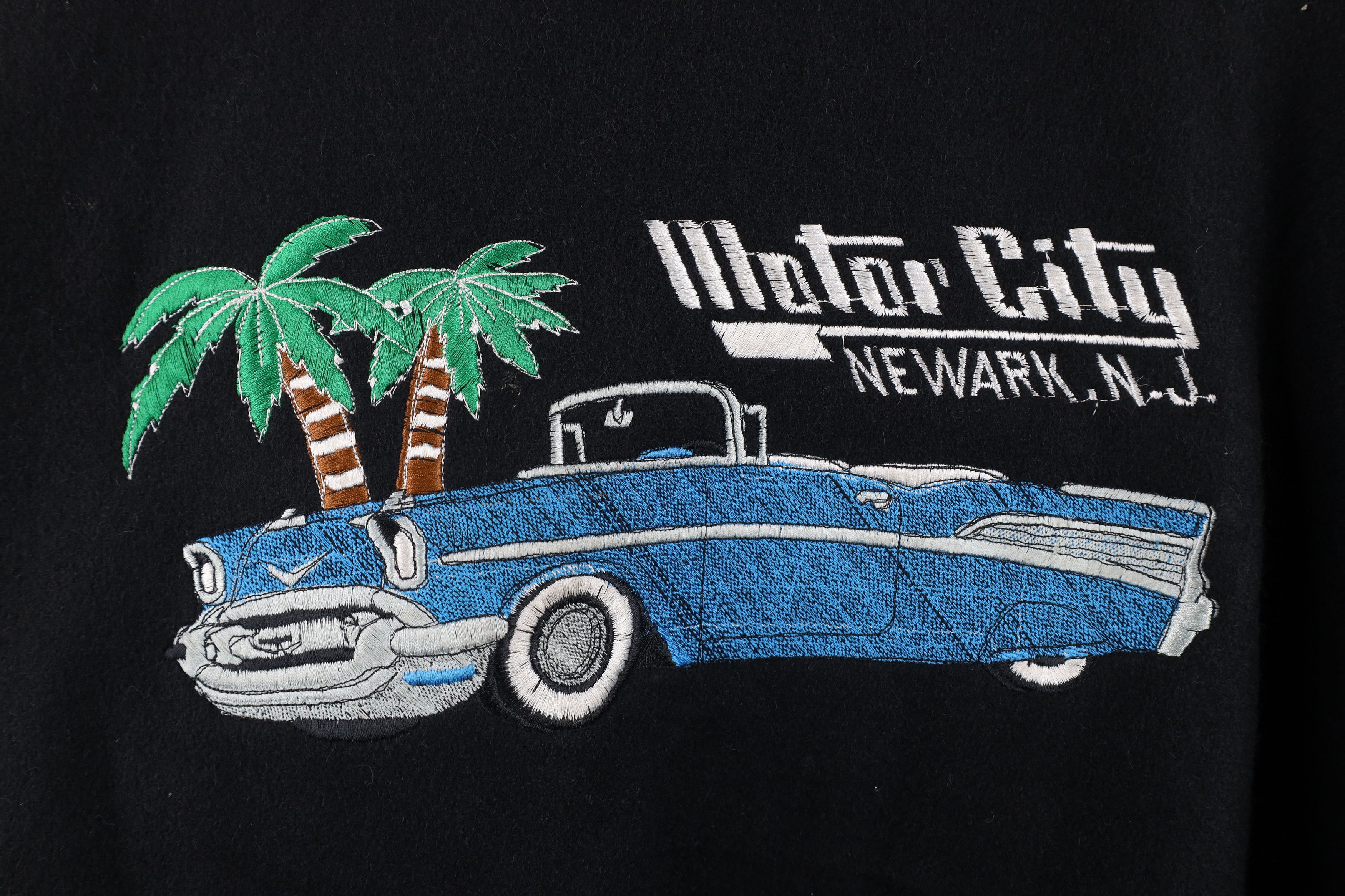 Vintage Vintage 90s City Casino Wool Varsity Bomber Jacket Black USA Size US XL / EU 56 / 4 - 11 Thumbnail