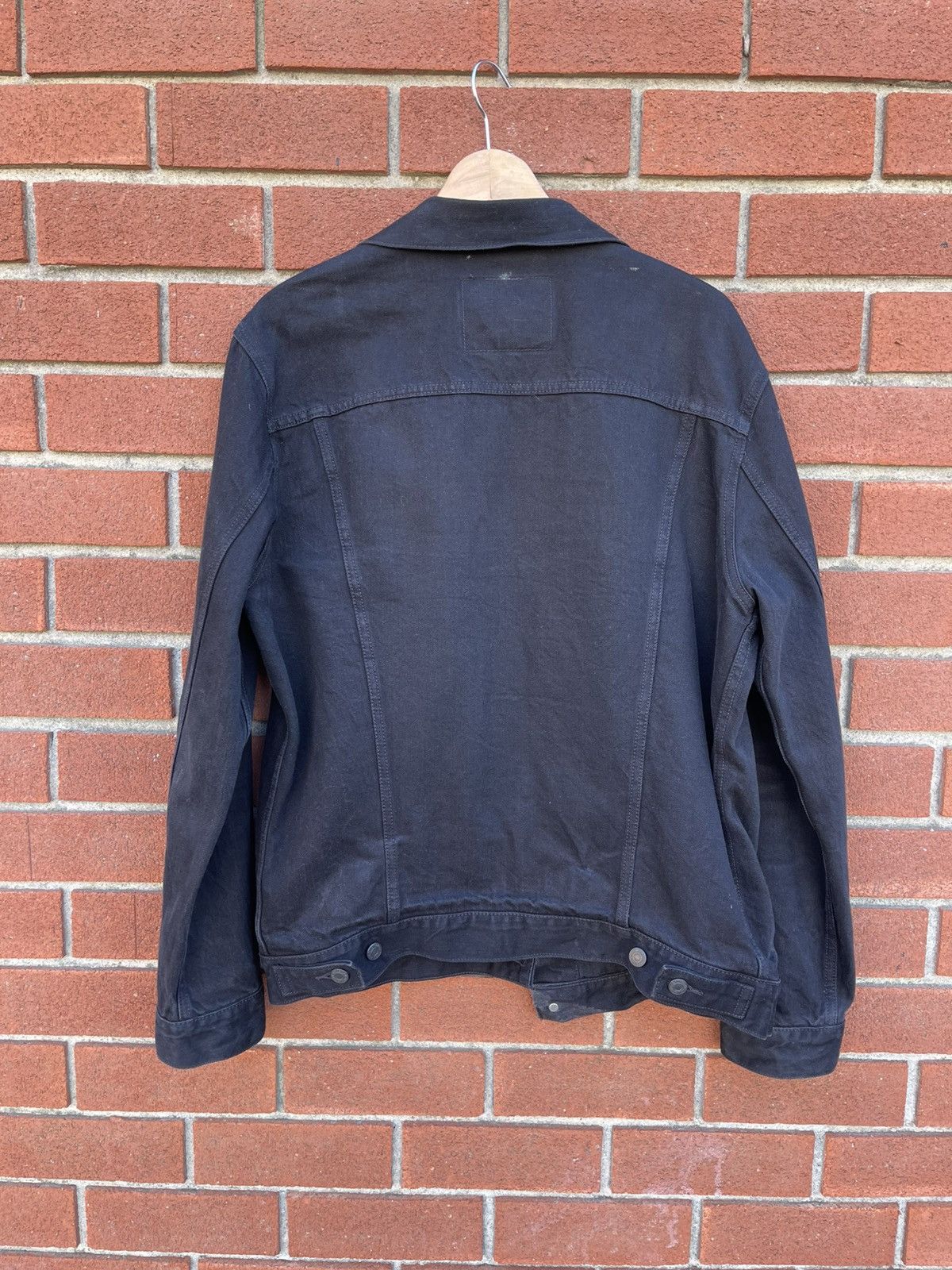 Levi's Black Denim Jacket Size US L / EU 52-54 / 3 - 2 Thumbnail