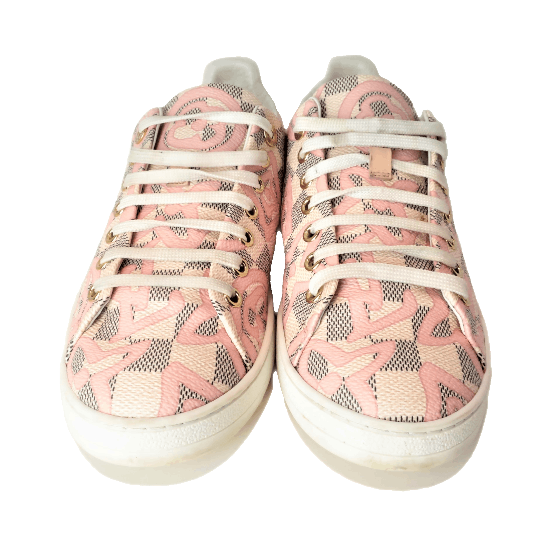 Louis Vuitton Louis Vuitton Tahitienne Pink Flower Sneakers Size US 9 / IT 39 - 8 Thumbnail