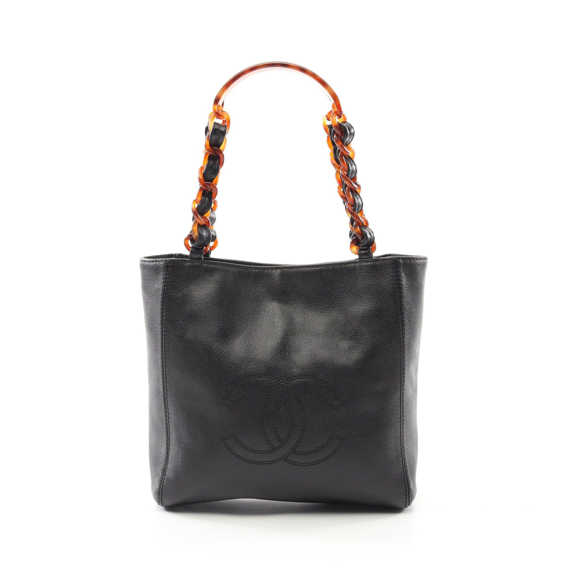 Chanel Chanel Coco Mark Handbag Tote Bag Caviar Skin Black Size ONE SIZE - 1 Thumbnail