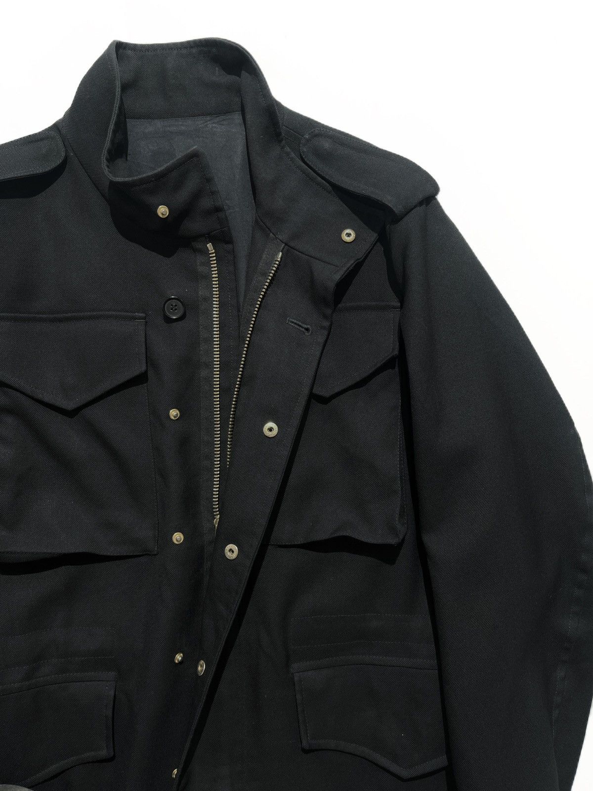 Alexander McQueen Alexander McQueen Black M65 Military Wool Jacket Size US M / EU 48-50 / 2 - 2 Thumbnail